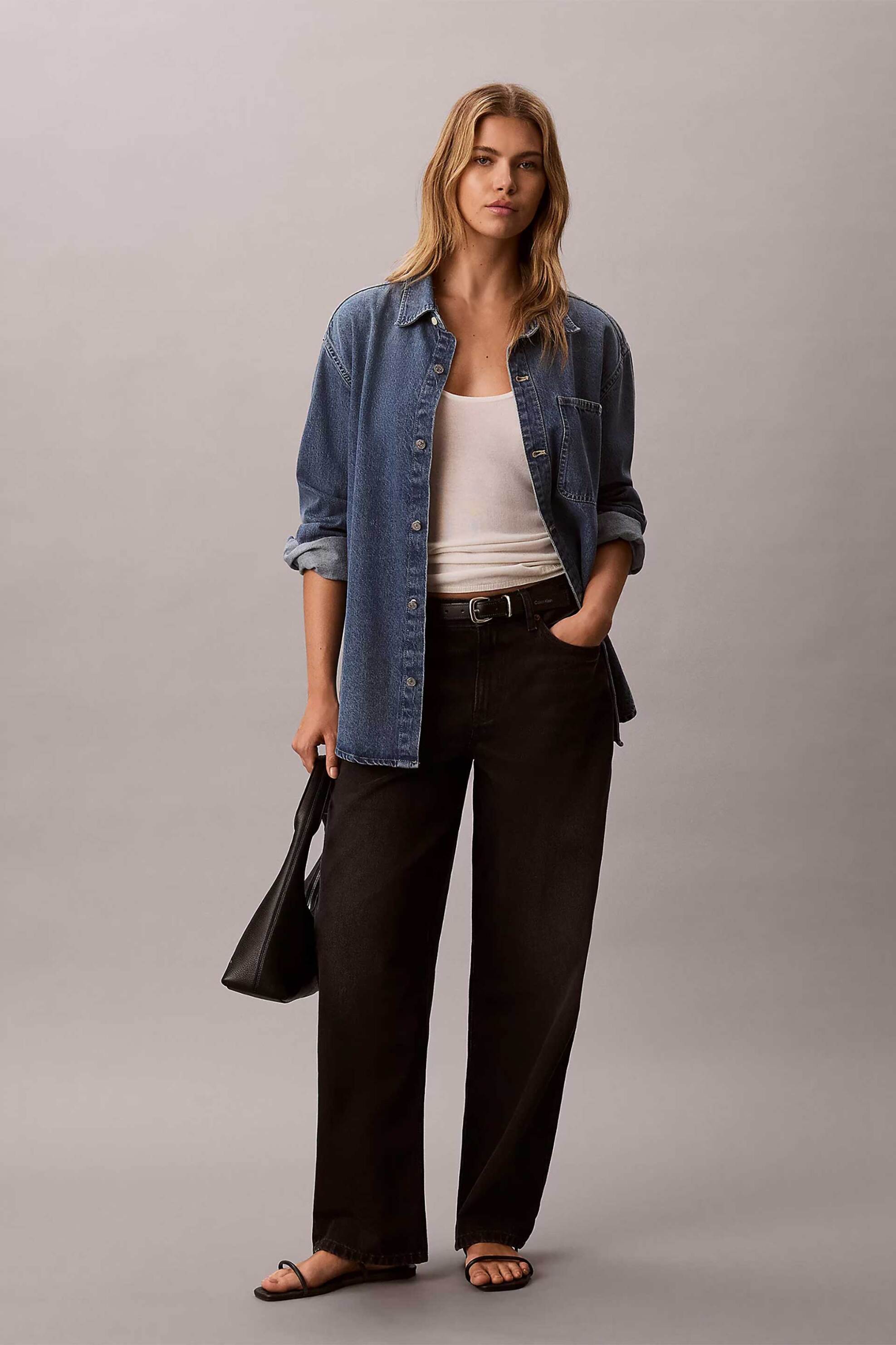 Calvin Klein Jeans γυναικείο τζιν παντελόνι πεντάτσεπο Relaxed Barrel Fit