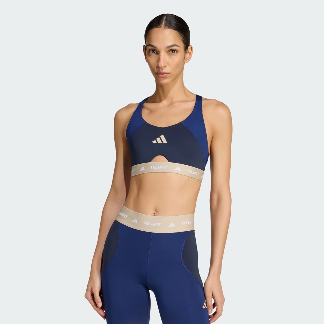 Αθλητικό bra μεσαίας υποστήριξης TECHFIT Workout Color Block
