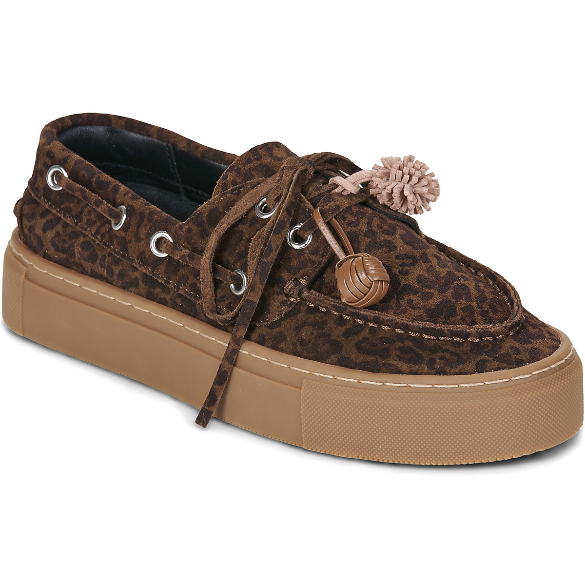 Boat shoes D.A.T.E. CALETTA SUEDE LEOPARD