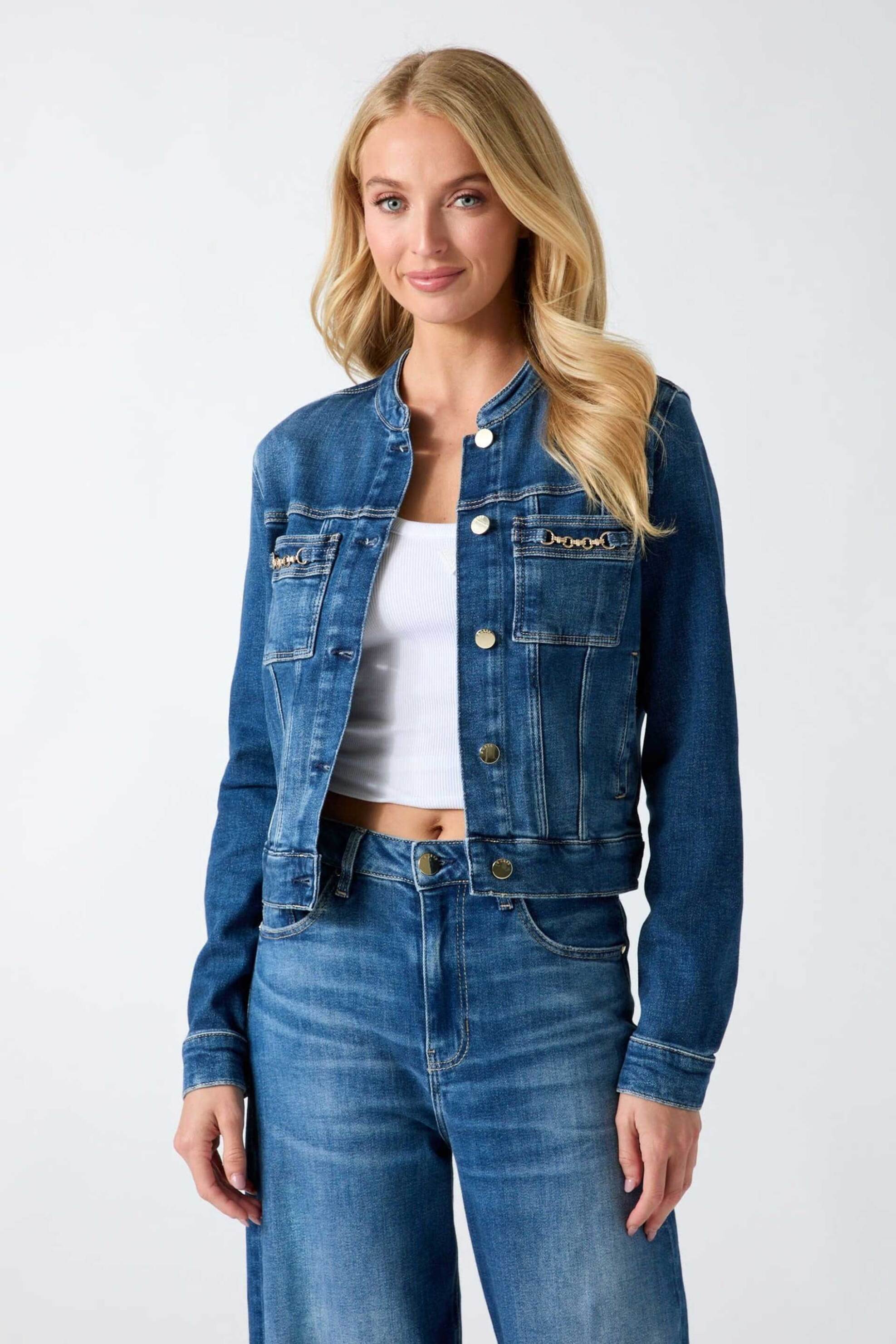 Guess γυναικείο denim jacket μάο Regular Fit "Ivy"