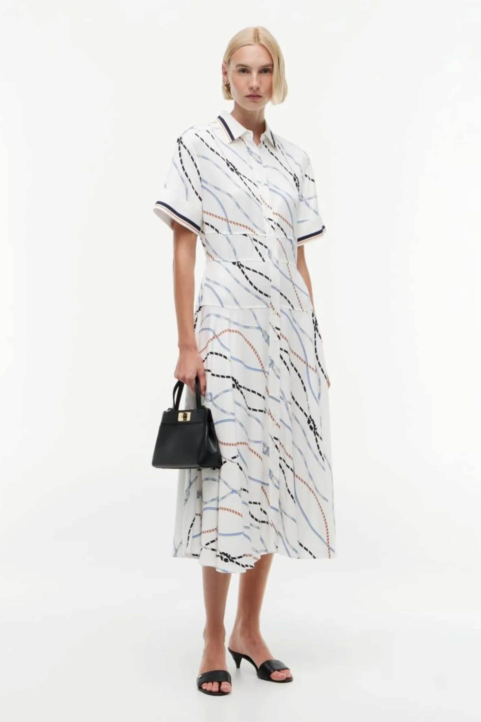 Tommy Hilfiger γυναικείο midi φόρεμα με rope print Regular Fit