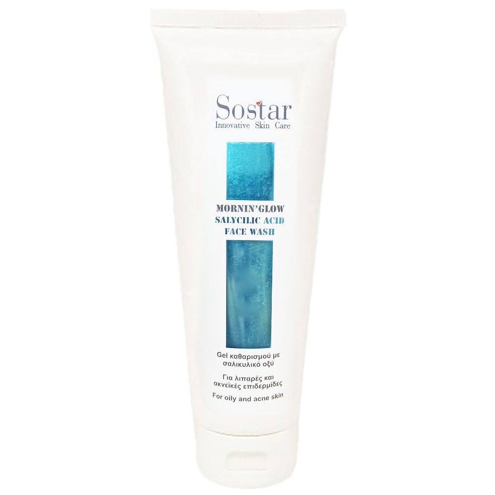 Sostar Mornin' Glow Salycilic Acid Face Wash Αφρώδες Gel Καθαρισμού Προσώπου με Σαλικυλικό Οξύ για Λιπαρές & Ακνεϊκές Επιδερμίδες 150ml