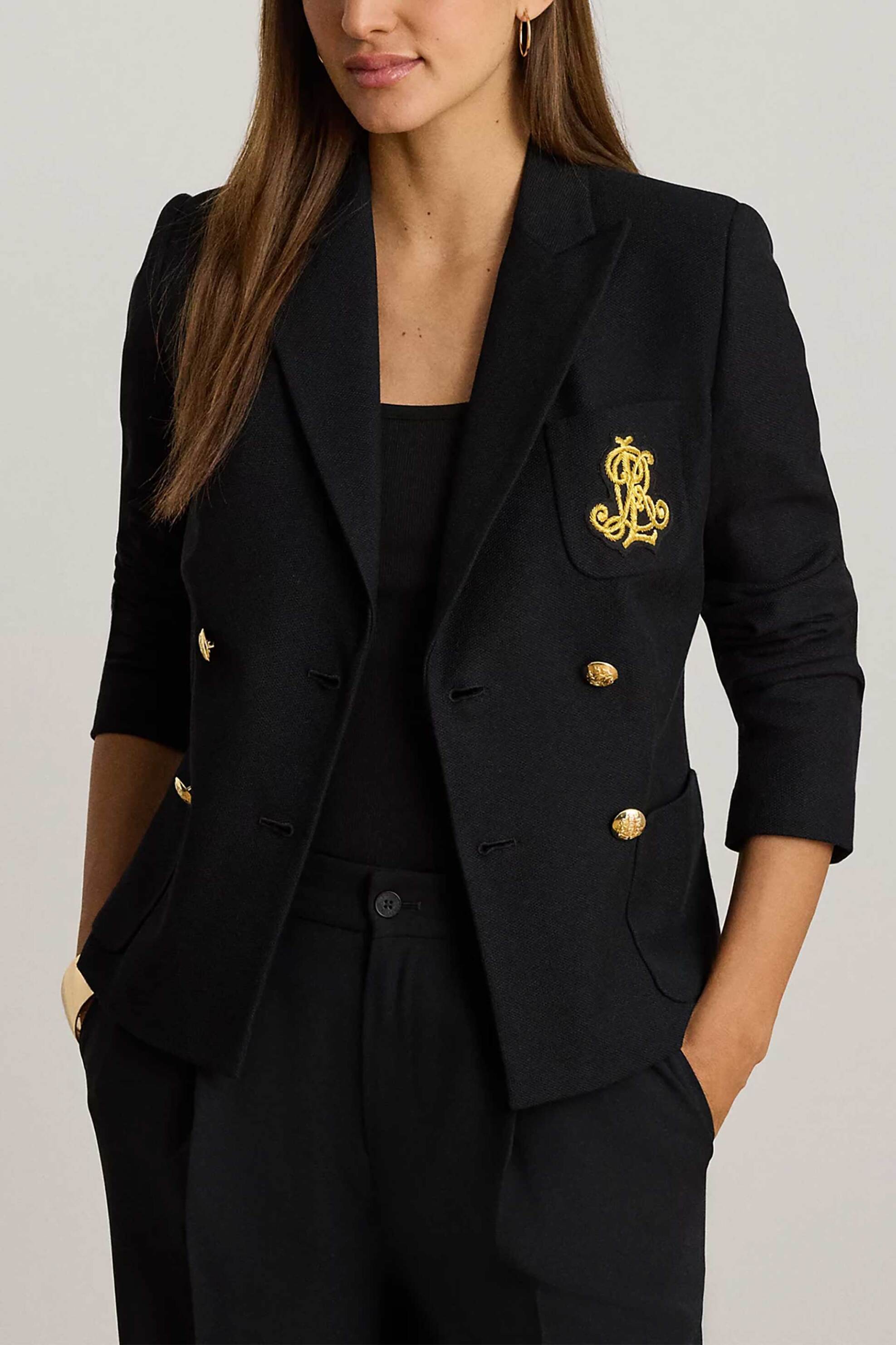 Lauren Ralph Lauren γυναικείο σακάκι με κεντημένο λογότυπο