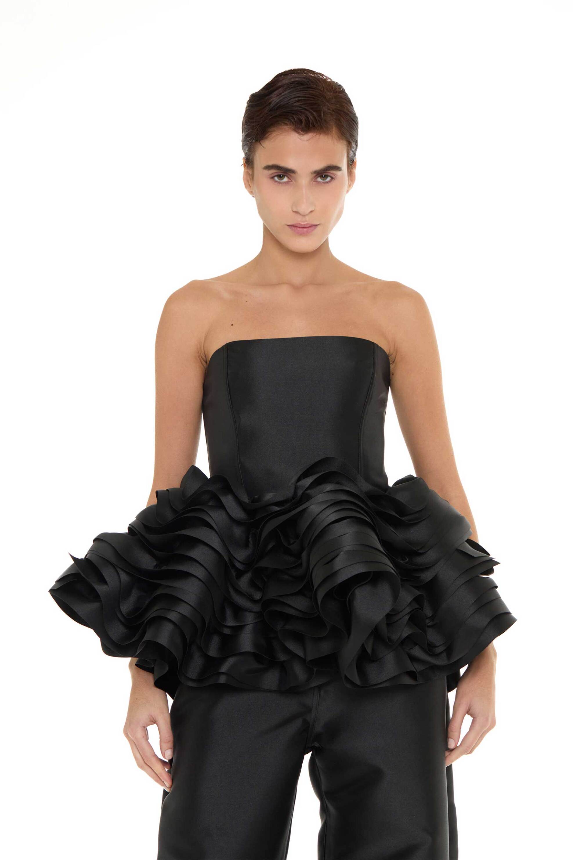 Marques' Almeida γυναικείο τοπ strapless με βολάν