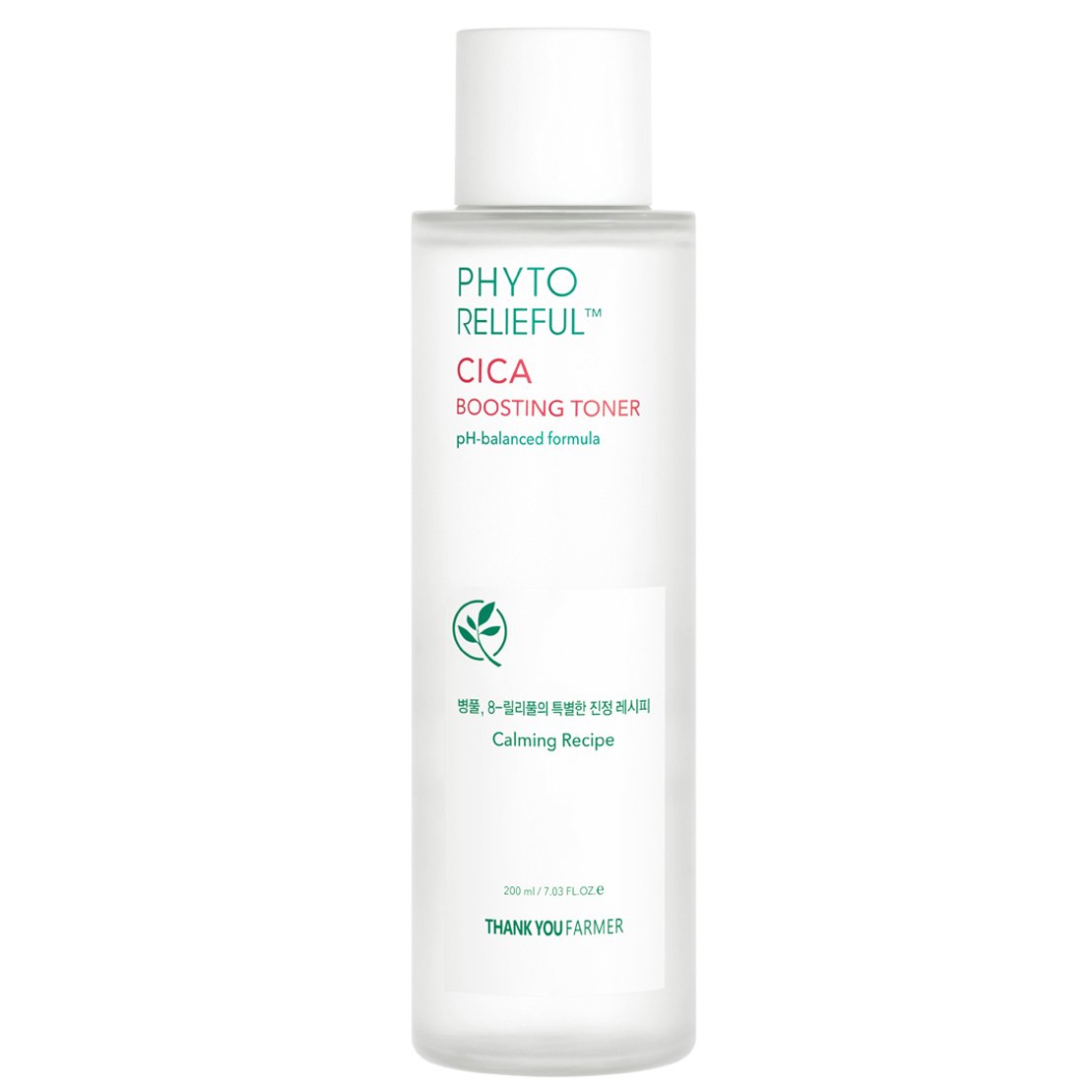 Thank You Farmer Phyto Relieful Cica Boosting Toner Καταπραϋντικο Toner για Καθημερινή Χρήση που Αφαιρεί τα Υπολείμματα & Νεκρά Κύτταρα της Επιδερμίδας 200ml