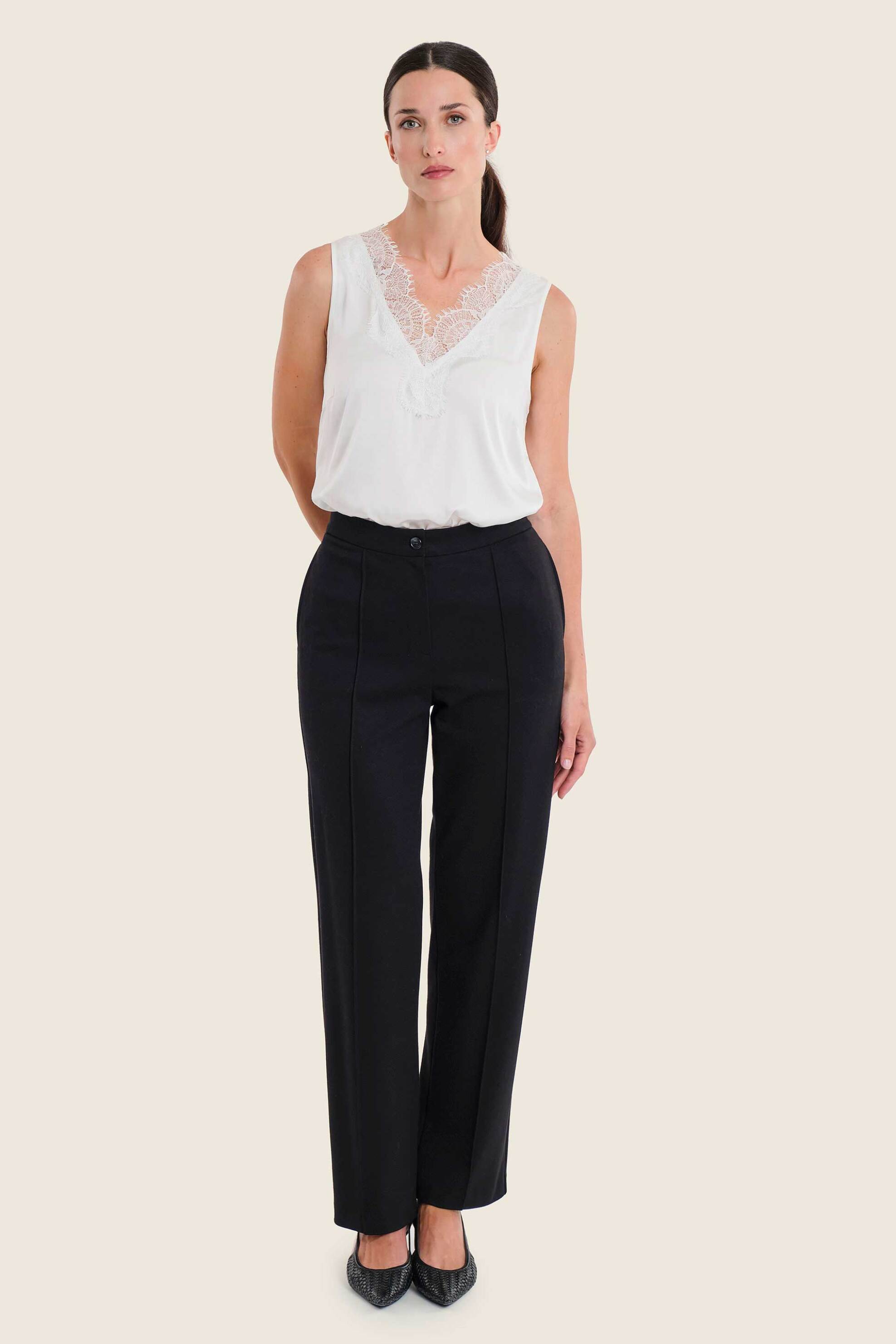 Gerry Weber γυναικείο παντελόνι με ελαστική μέση Straight Fit