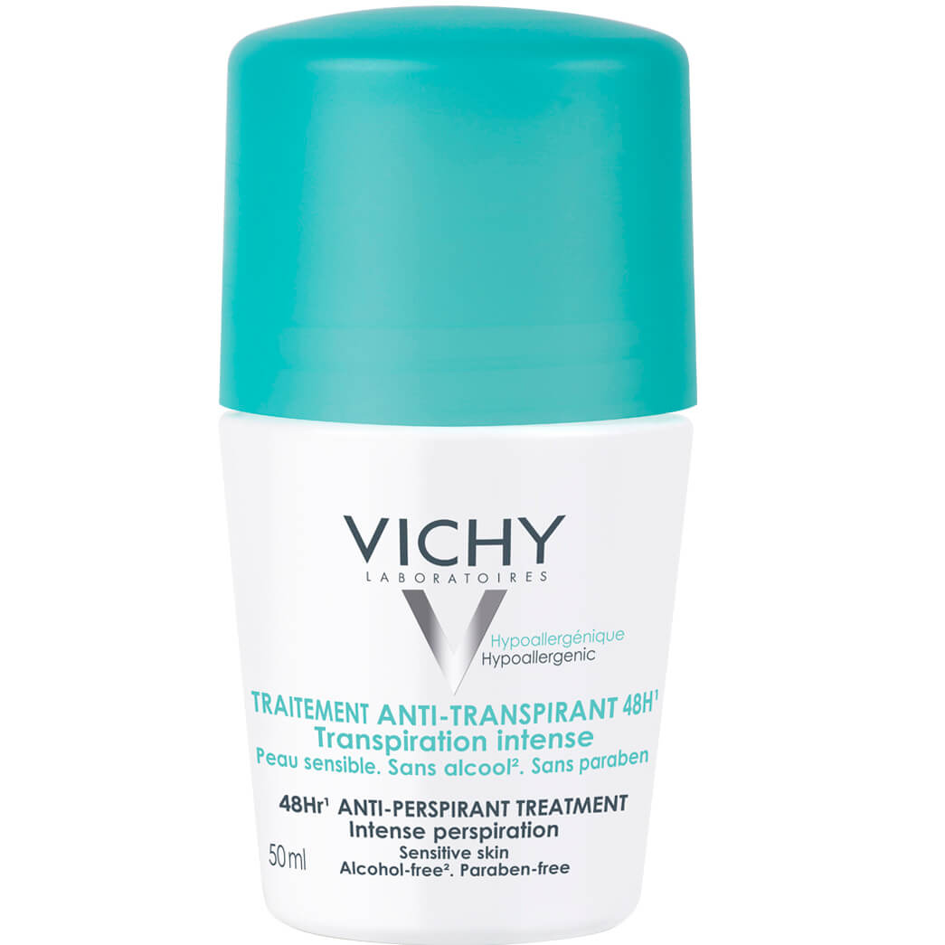 Vichy 48h Deodorant & Anti-Perspirant Treatment Roll-on Αποσμητικό, Αντιιδρωτικό Roll-on για Προστασία Έως & 48 Ώρες, Κατάλληλο για Αντιμετώπιση της Έντονης Εφίδρωσης 50ml