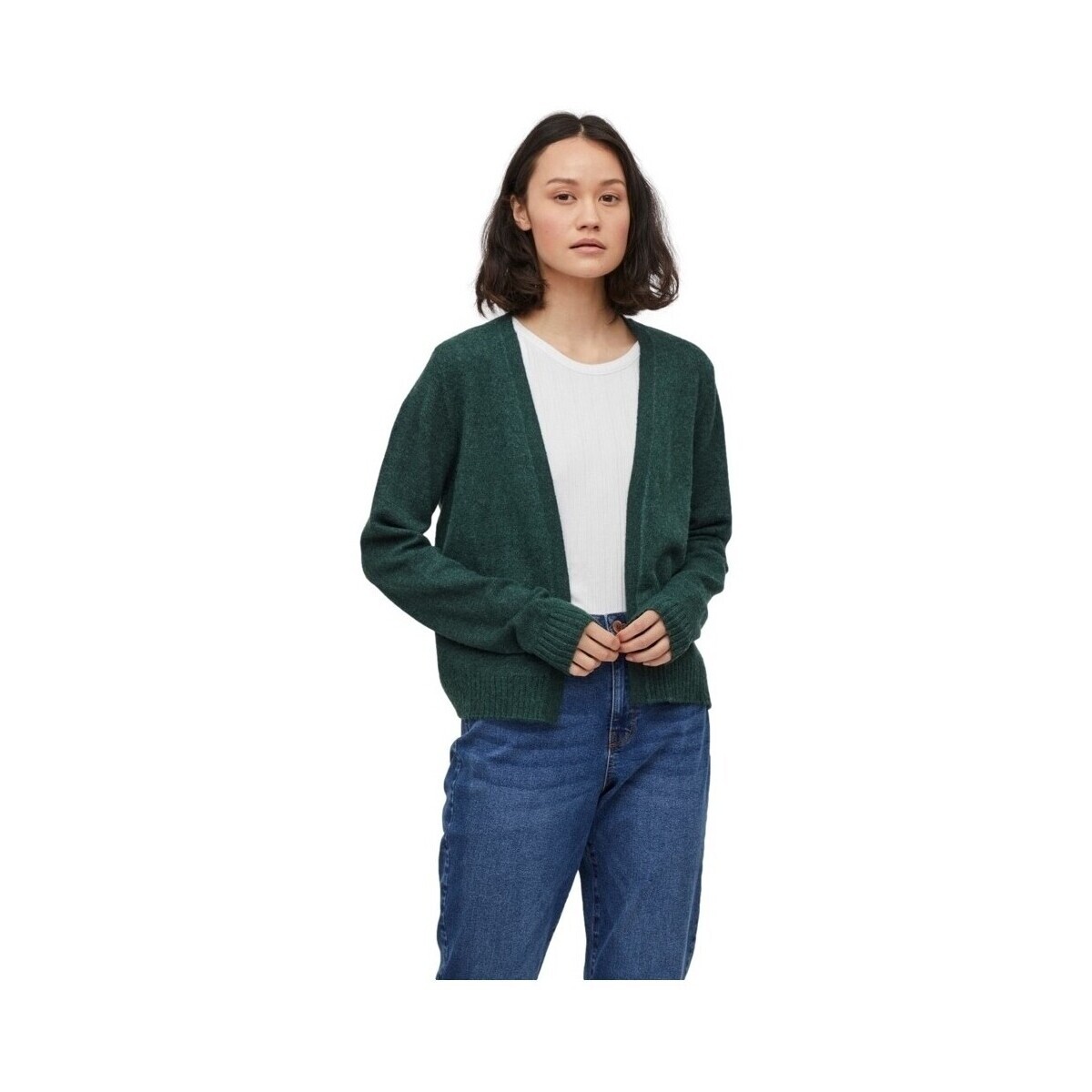 Παλτό Vila Cardigan Ril Short - Pineneedle