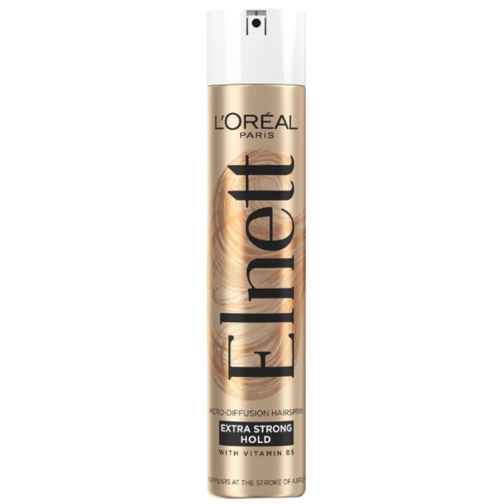 L'Oreal Paris Elnett Extra Strong Hold Hair Spray Σπρέι Μαλλιών για Λάμψη & για Πολύ Δυνατό Κράτημα που Διαρκεί 400ml