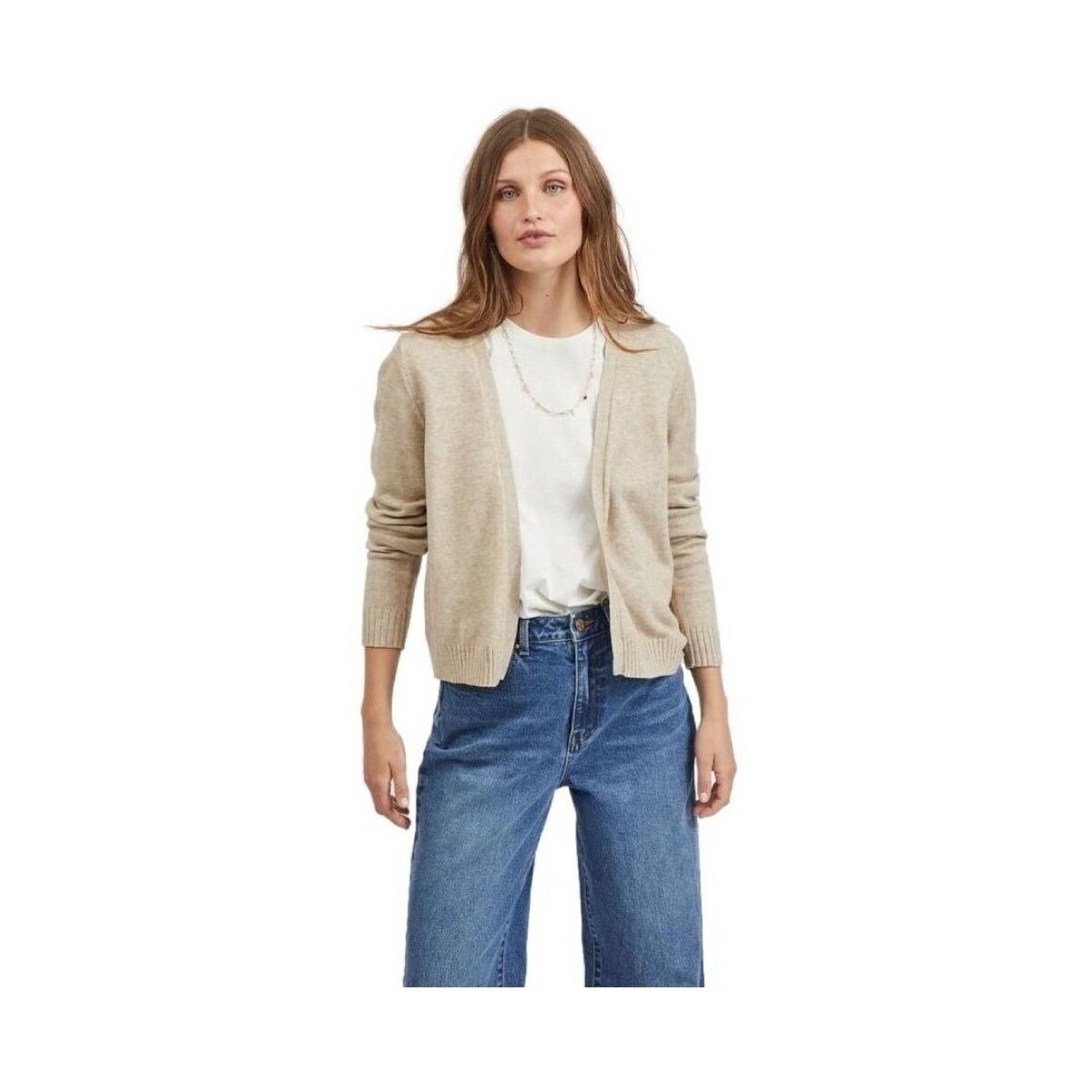 Παλτό Vila Ril Short Cardigan - Natural Melange