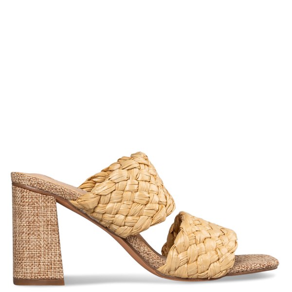 BRAIDED STRAW MULES