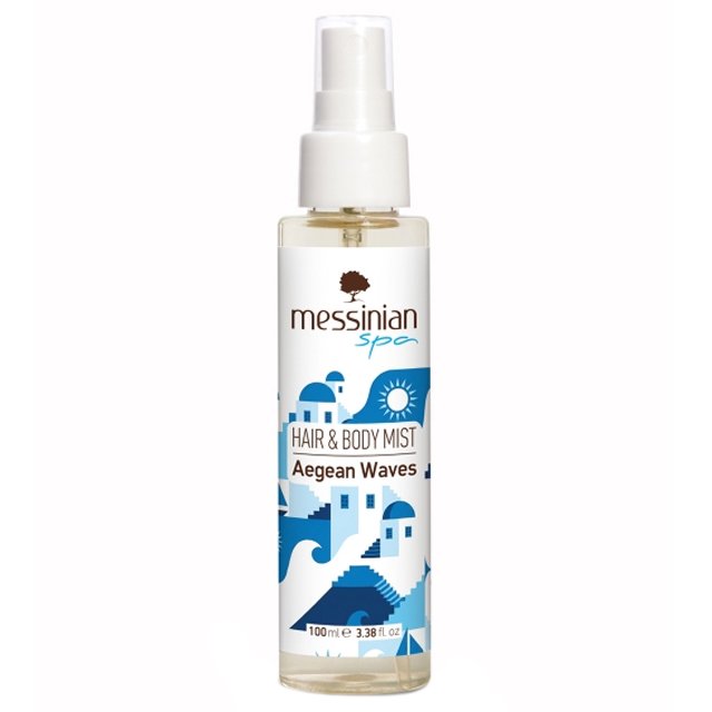 Messinian Spa Aegean Waves Hair & Body Mist Ενυδατικό Mist Μαλλιών & Σώματος με Λουλουδένιο, Πουδρέ Άρωμα 100ml