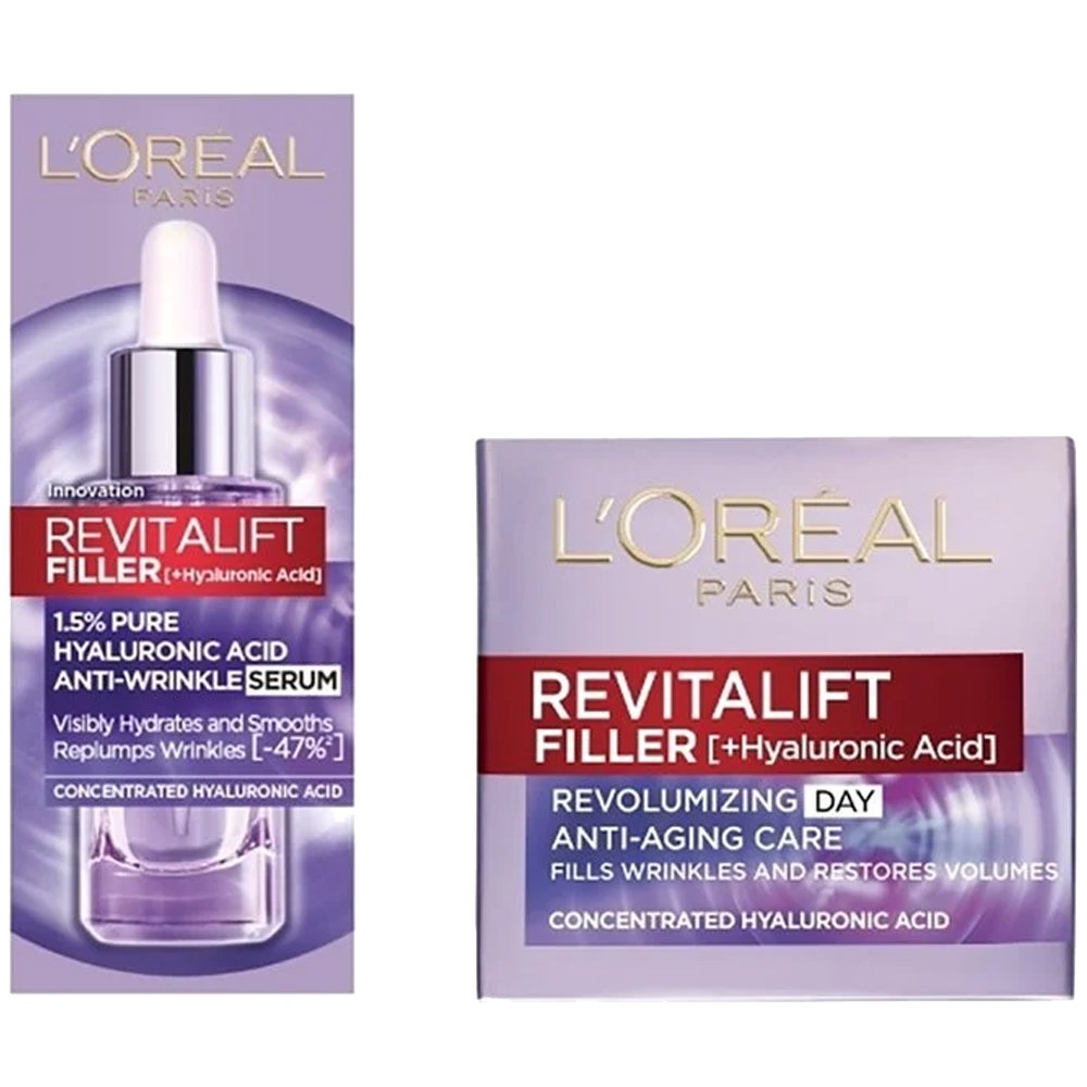 L'Oreal Paris Promo Revitalift Filler Day Cream 50ml & Revitalift Filler Dropper Αντιρυτιδικός Ορός 30ml