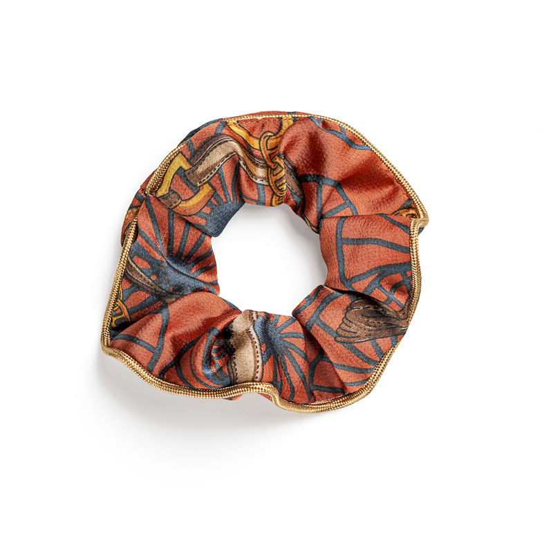 Σατέν Vintage Print Scrunchie