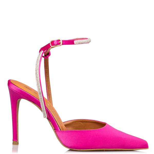 SATIN STILETTO PUMPS