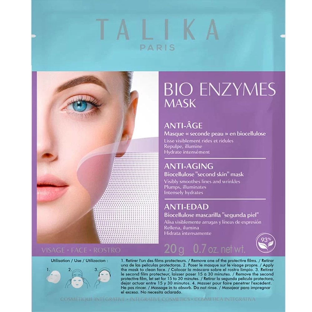 Talika Bio Enzymes Anti-Aging Mask Ισχυρή Βιοενεργή Αντιγηραντική Μάσκα Προσώπου σε Βάση Νανοϊνών για Ενυδάτωση & Αναζωογόνηση 20g