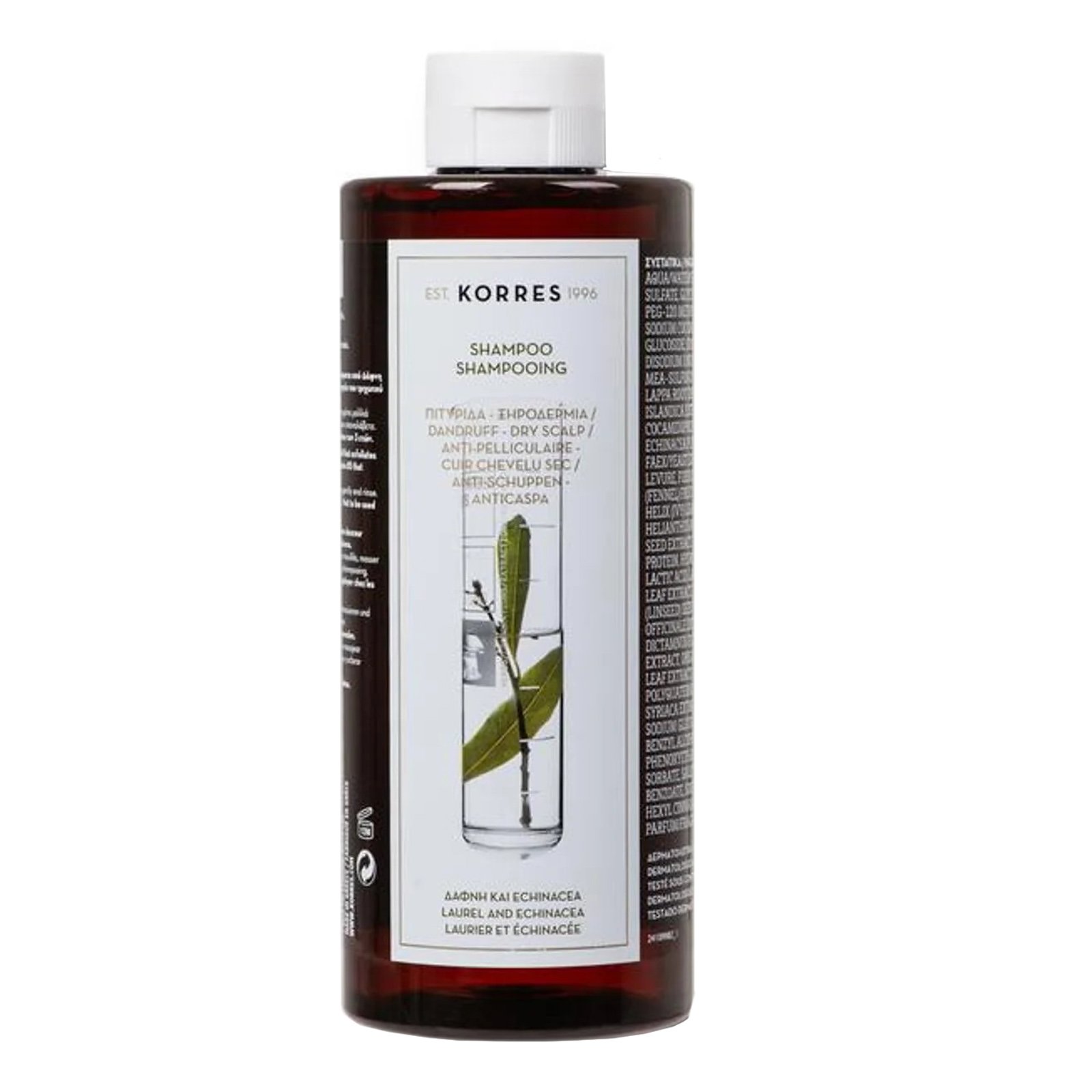 Korres Anti Dandruff Shampoo with Laurel & Echinacea Σαμπουάν Κατά της Πιτυρίδας με Δάφνη & Εχινάκεια 400ml