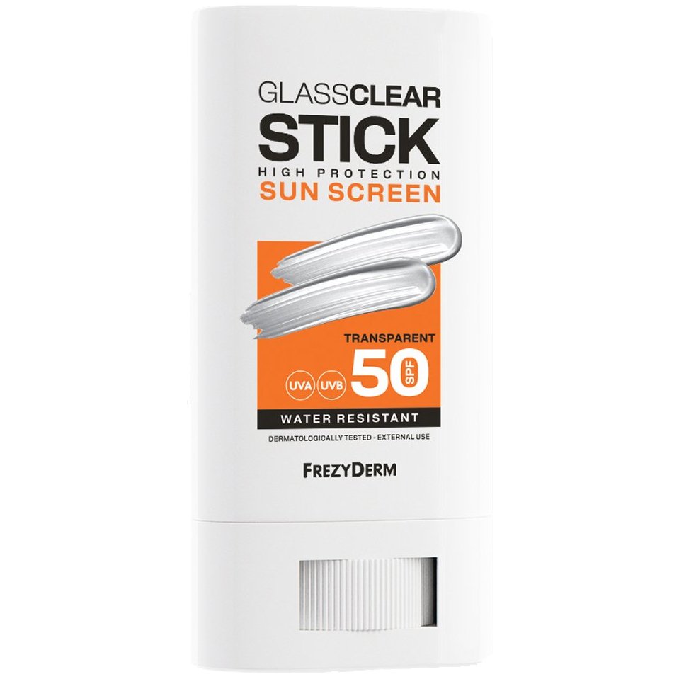 Frezyderm Sun Screen Glassclear Spf50 Stick Διάφανο Αντηλιακό Στικ Προσώπου Υψηλής Προστασίας & Ανάλαφρης Αίσθησης 20ml