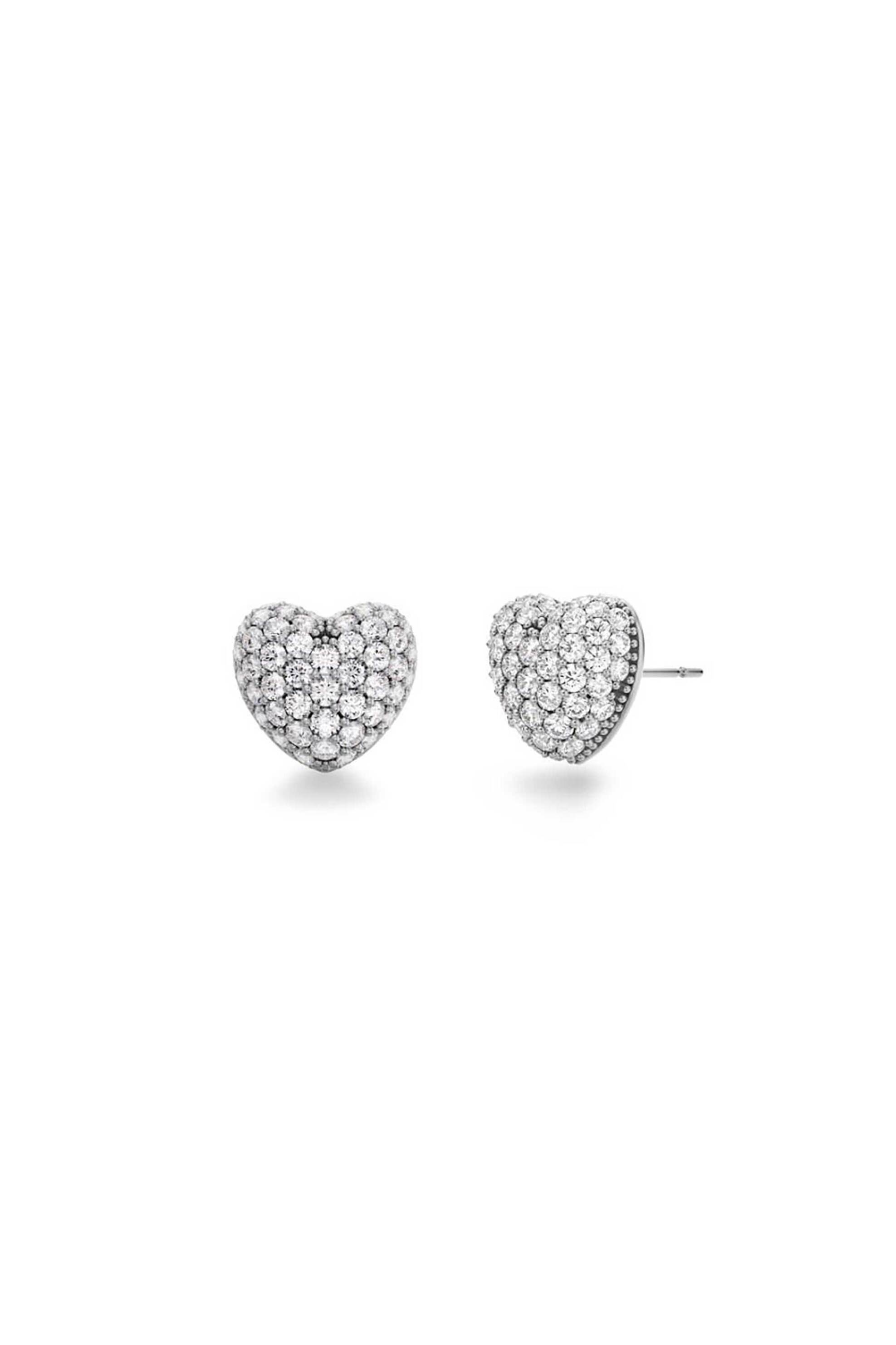 EDBLAD γυναικεία σκουλαρίκια "Heart Studs Sparkle Silver"