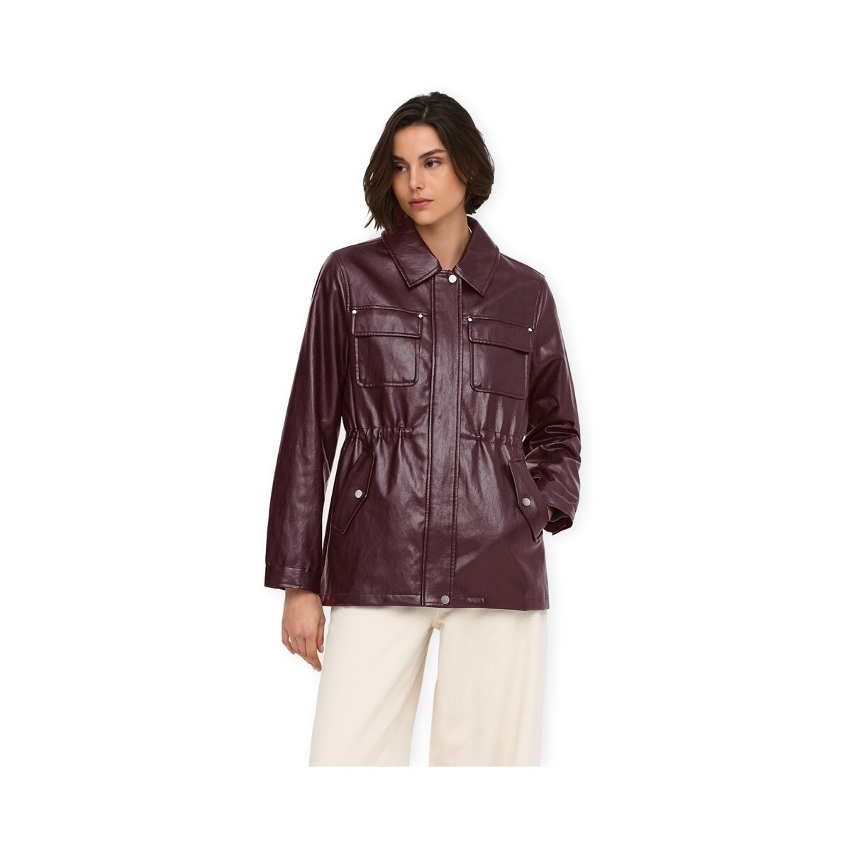 Παλτό Only Mini Faux Jacket - Decadent Chocolate