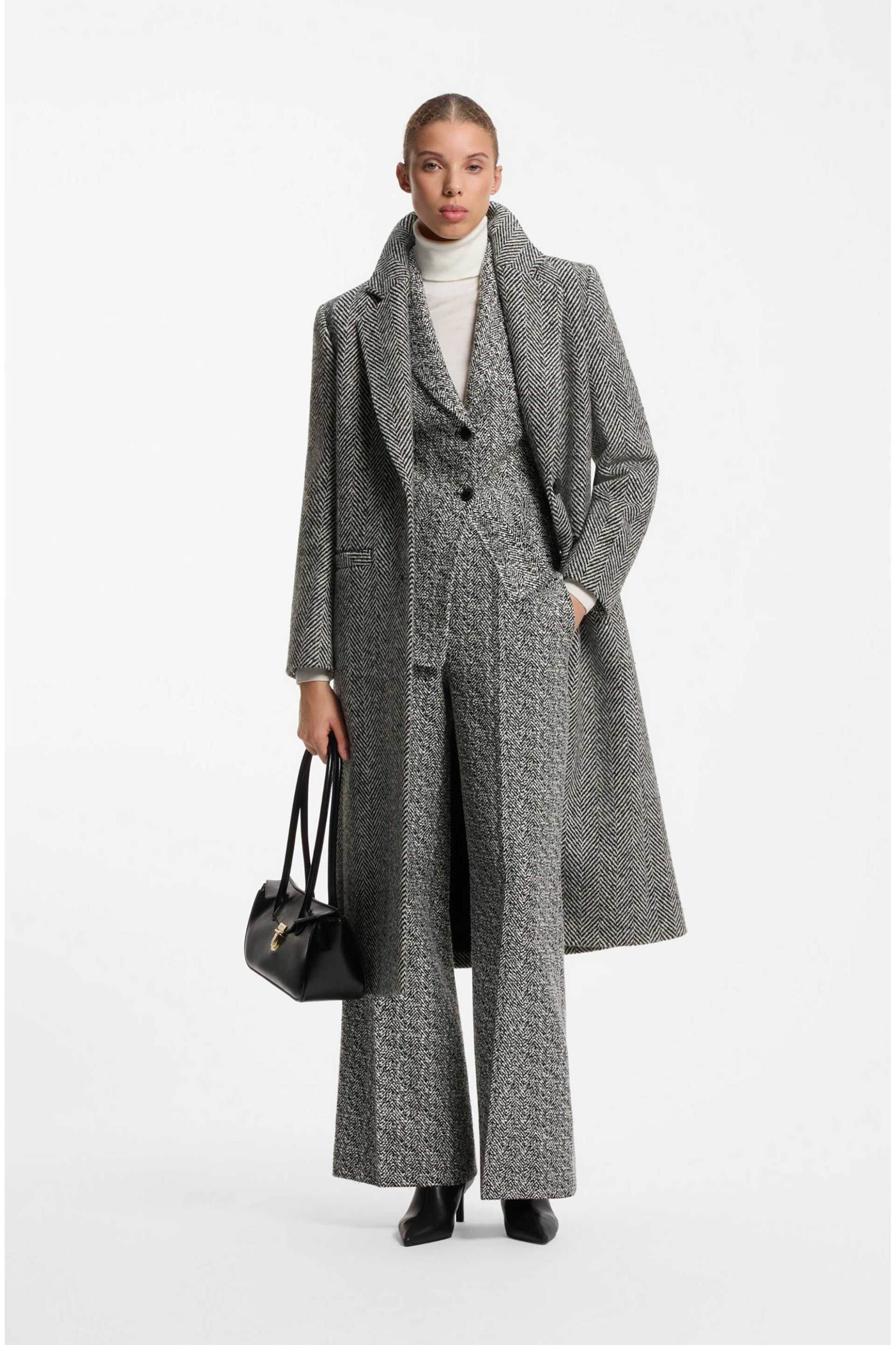 Hugo γυναικείο παλτό με herringbone pattern "Mojeni"