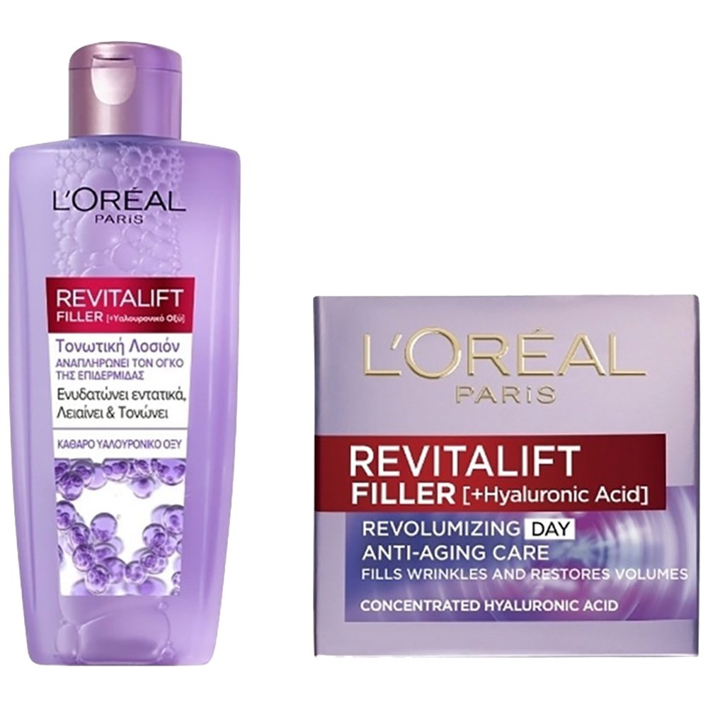 L'Oreal Paris Promo Revitalift Filler Day Cream 50ml & Revitalift Filler Τονωτική Λοσιόν Προσώπου 200ml