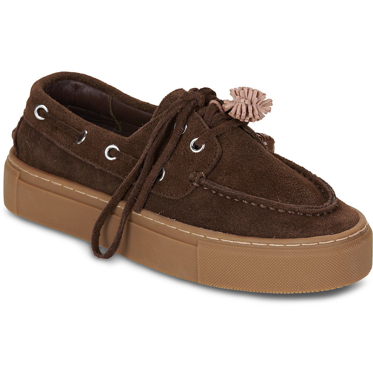 Boat shoes D.A.T.E. CALETTA SUEDE BROWN