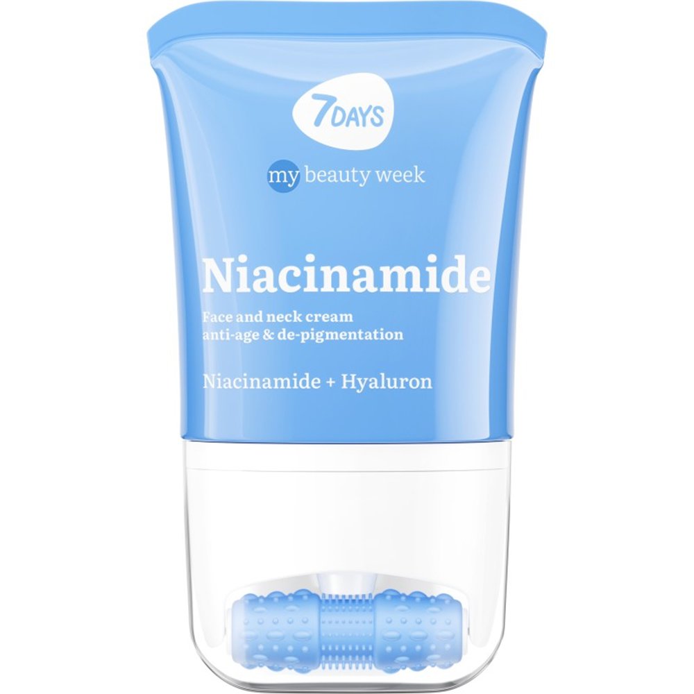 7DAYS My Beauty Week Niacinamide Face & Neck Cream Αντιγηραντική Κρέμα Προσώπου, Λαιμού με Νιασιναμίδη & Εφαρμοστή Μασάζ για Σύσφιξη Πόρων, Λάμψη & Ενυδάτωση 80ml