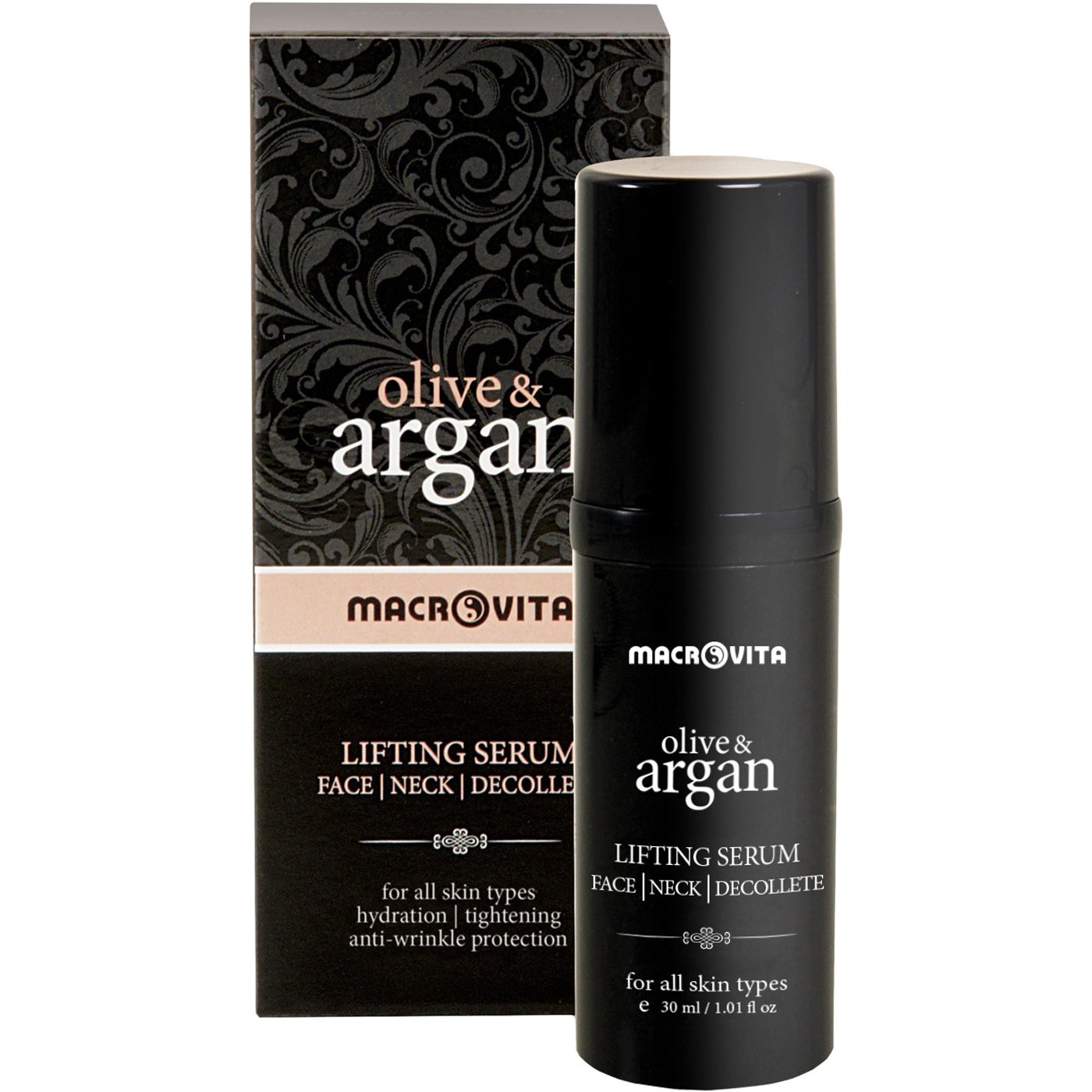 Macrovita Olive & Argan Lifting Serum Ανορθωτικός Ορός Προσώπου με Έλαιο Άργκαν & Λάδι Ελιάς 30ml