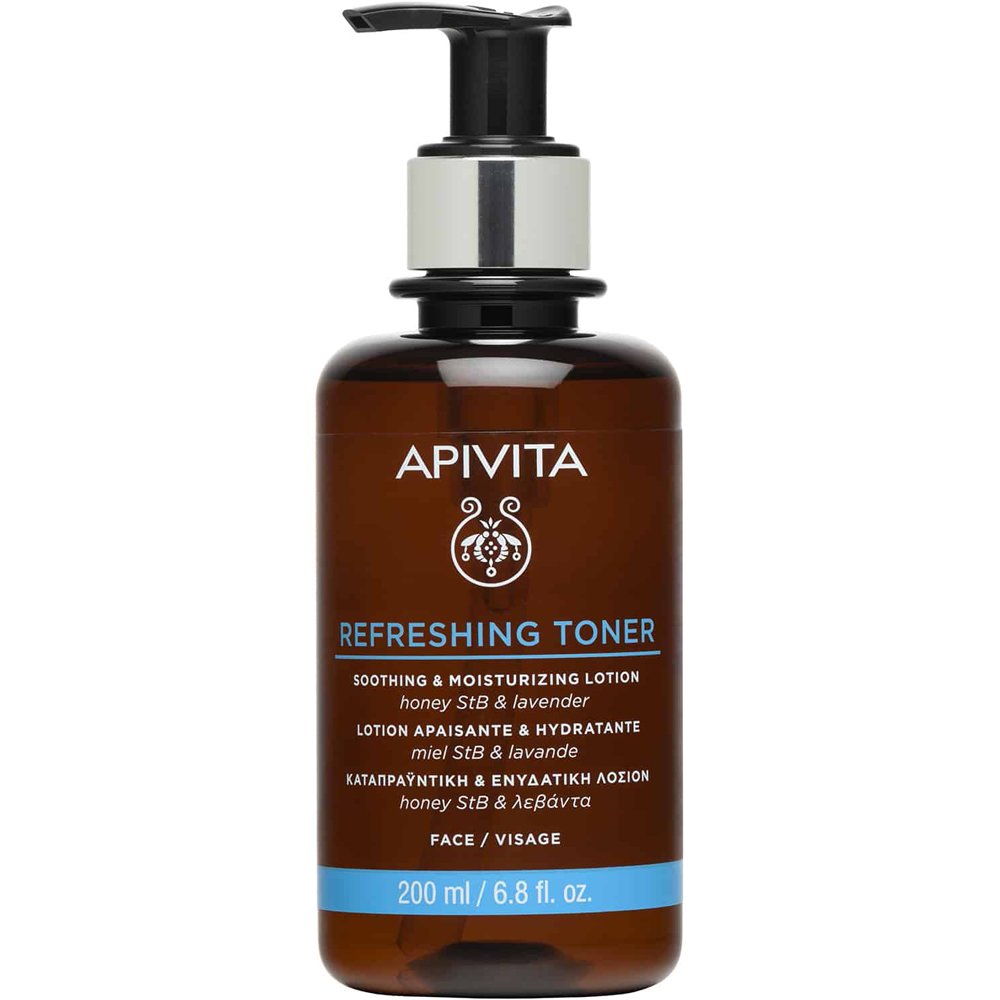 Apivita Refreshing Toner Soothing & Moisturizing Lotion Καταπραϋντική & Ενυδατική Λοσιόν Προσώπου με Λεβάντα & StB Μέλι 200ml