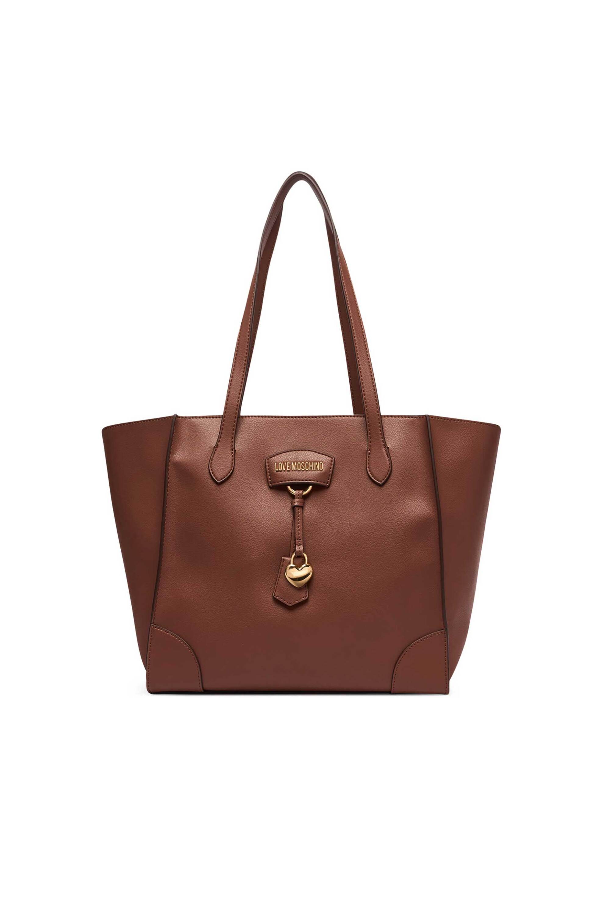 Love Moschino γυναικεία τσάντα ώμου tote με μεταλλικές λεπτομέρειες