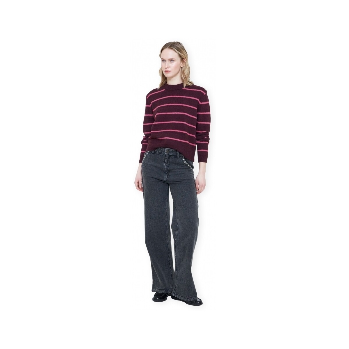 Πουλόβερ Wild Pony 10636 Knit - Aubergine/Pink