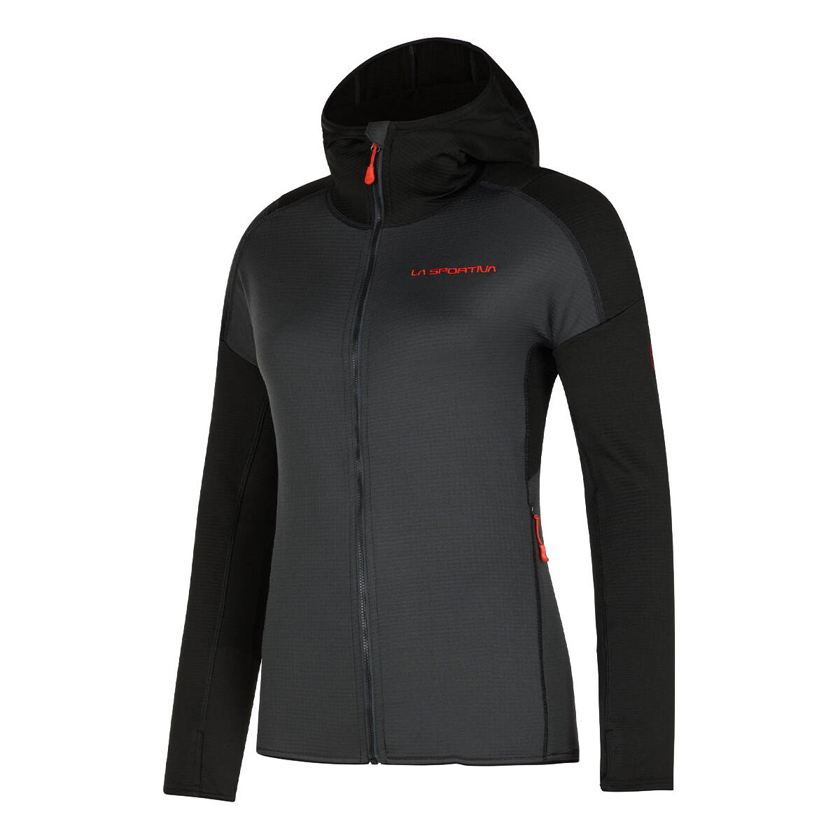 Fleece La Sportiva Upendo Hoody W M33 900322 Carbon/Cherry Tomato