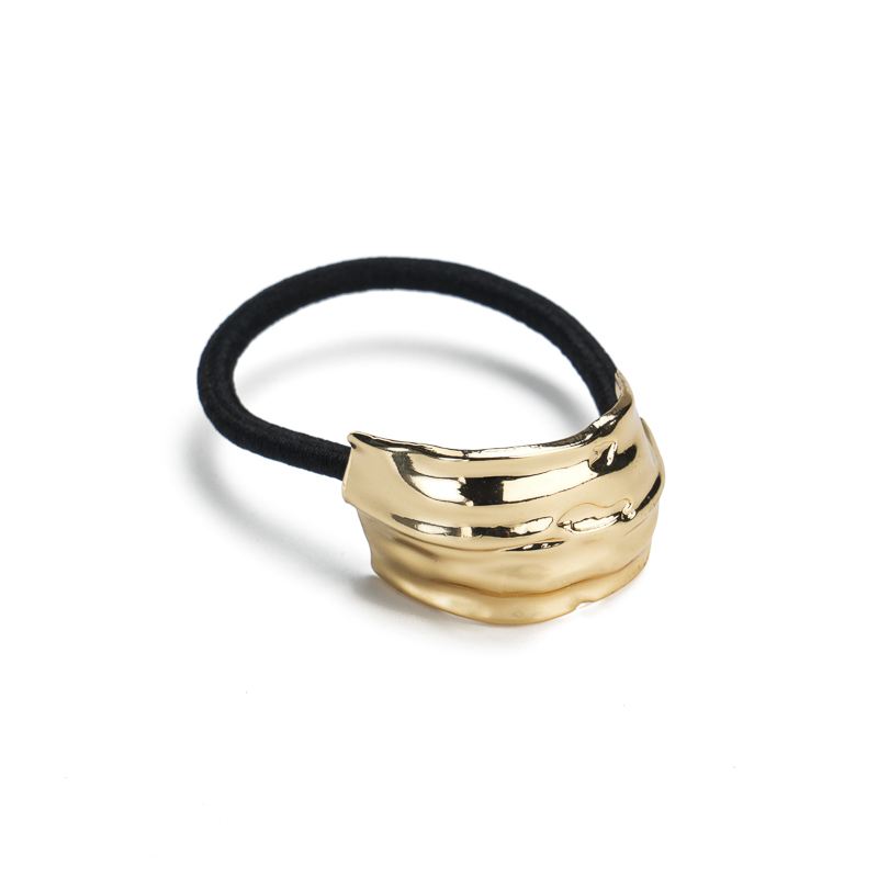 Λαστιχάκι Μαλλιών Με Μεταλλικό Gold Cuff