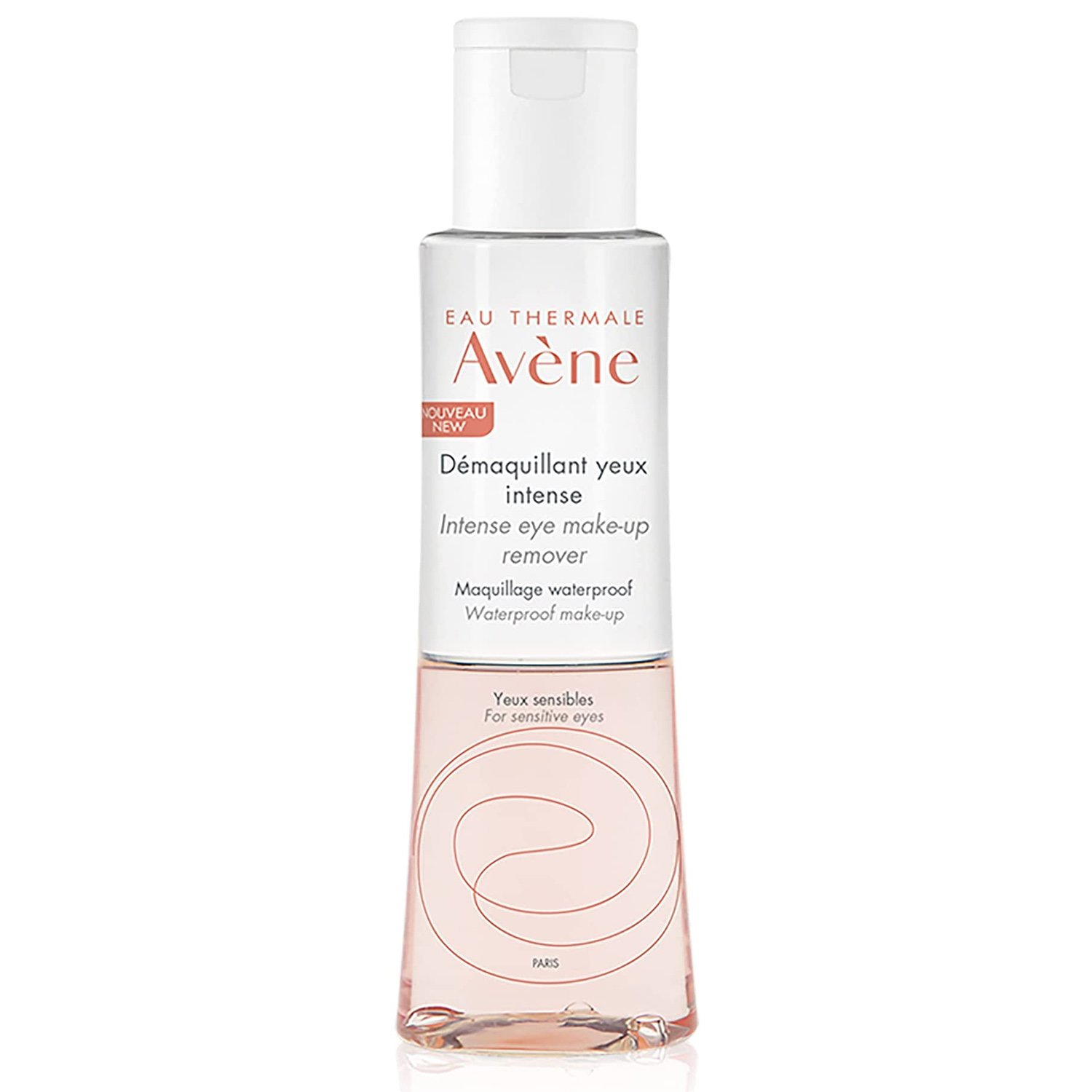 Avene Demaquillant Yeux Intense Waterproof Εντατικό Ντεμακιγιάζ Ματιών Διφασικής Σύνθεσης για Ευαίσθητη Επιδερμίδα 125ml