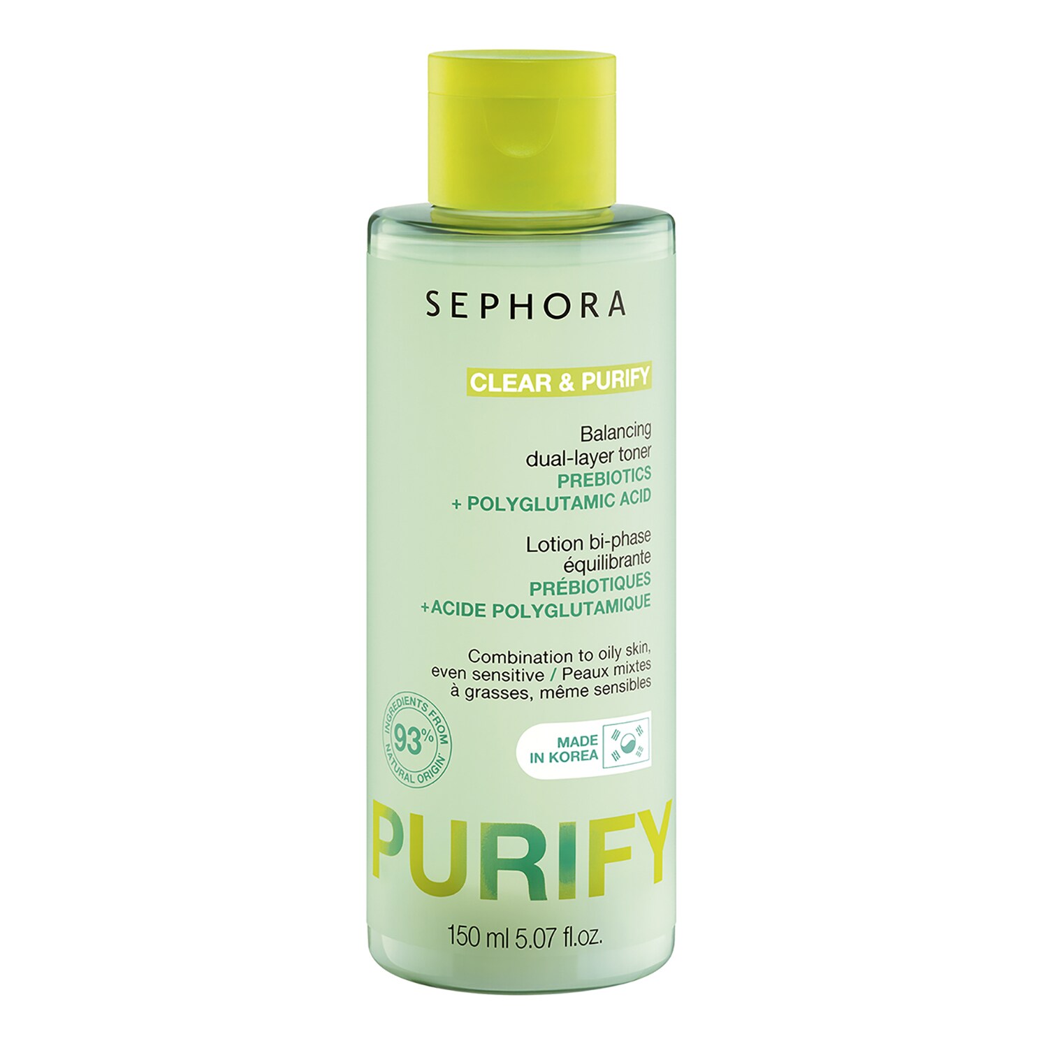 Sephora Collection - CLEAR & PURIFY - Διφασική λοσιόν εξισορρόπησης Πολυγλουταμινικό οξύ + Πρεβιοτικά | 100 ml