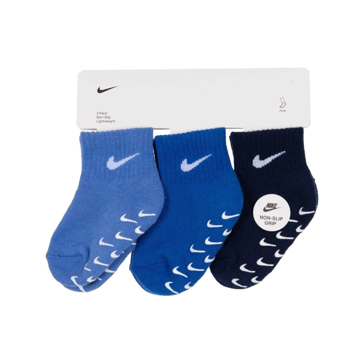 Αθλητικές κάλτσες Nike Chaussettes gripper s quarter bleu 3 paires