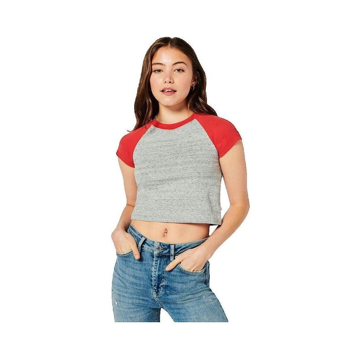 T-shirt με κοντά μανίκια Superdry T-shirt Vintage Baseball Mini Gris