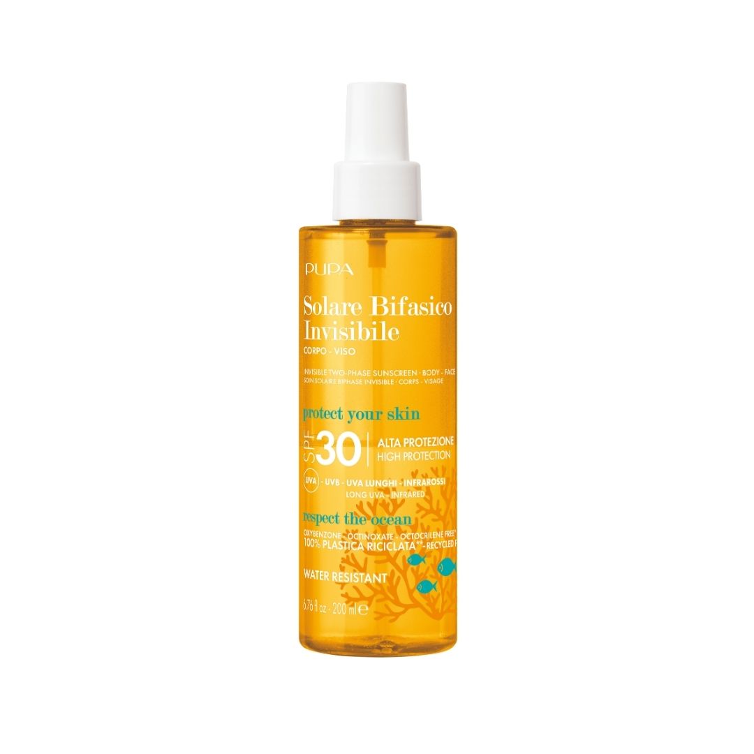 Invisible Two-Phase Sunscreen Body - Face SPF30 200ml