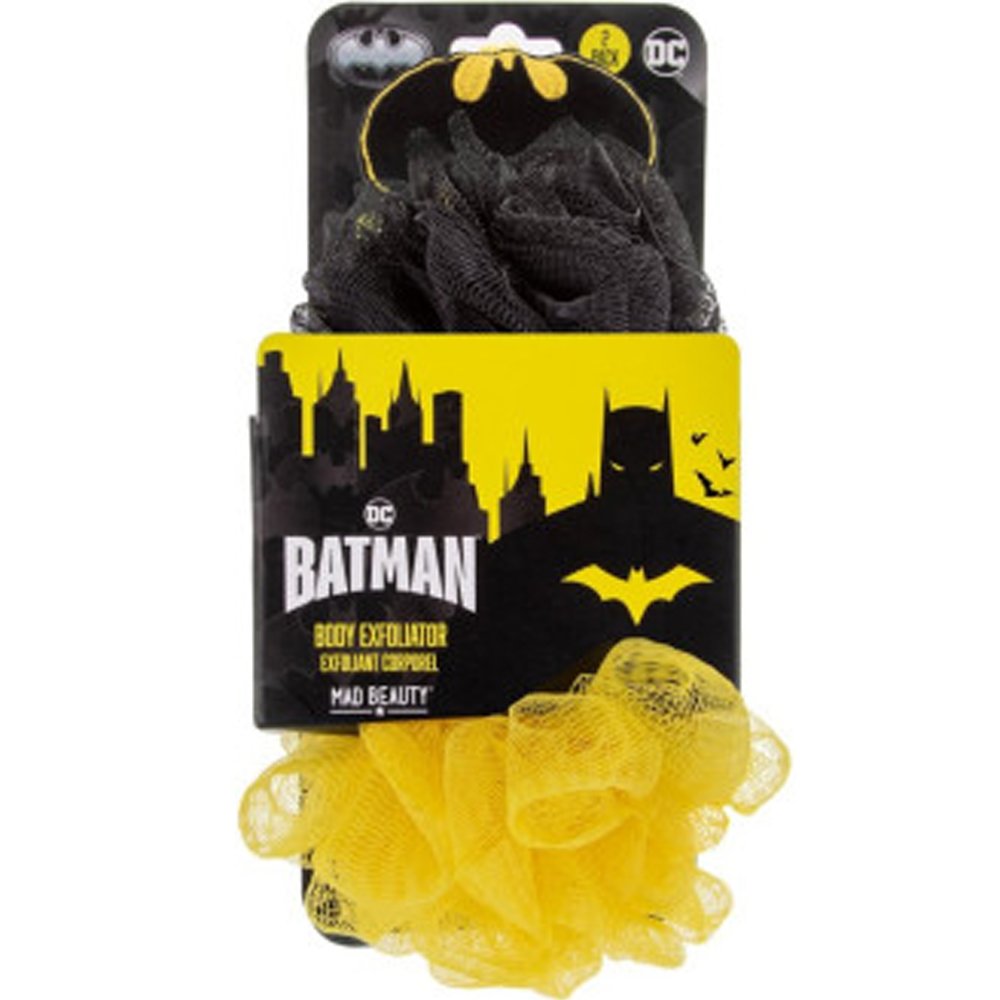 Mad Beauty Batman Body Exfoliator Duo Απολεπιστικό Σφουγγάρι Σώματος Εμπνευσμένο Από τον Ήρωα Batman, 2 Τεμάχια