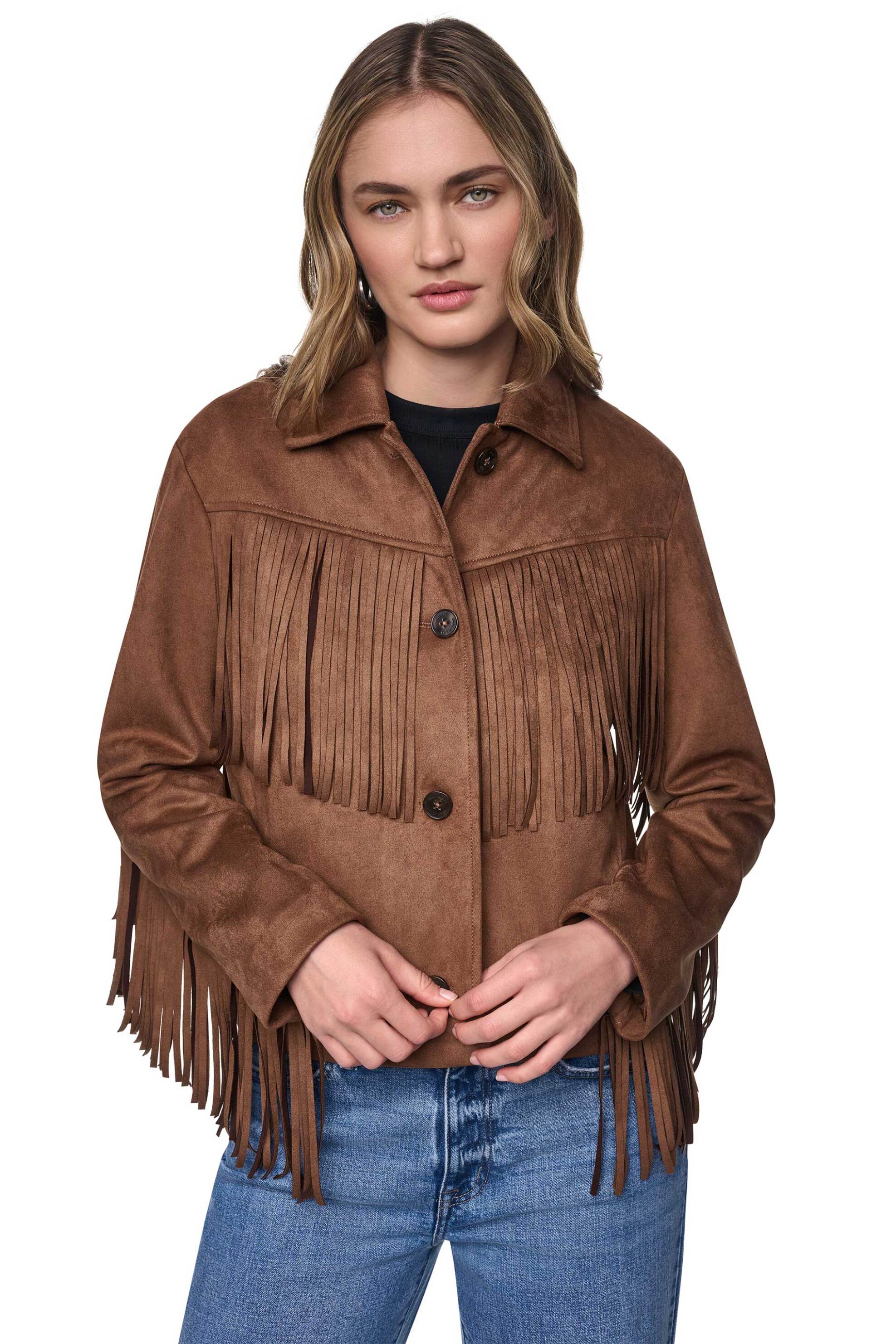 DKNY γυναικείο jacket με κρόσσια