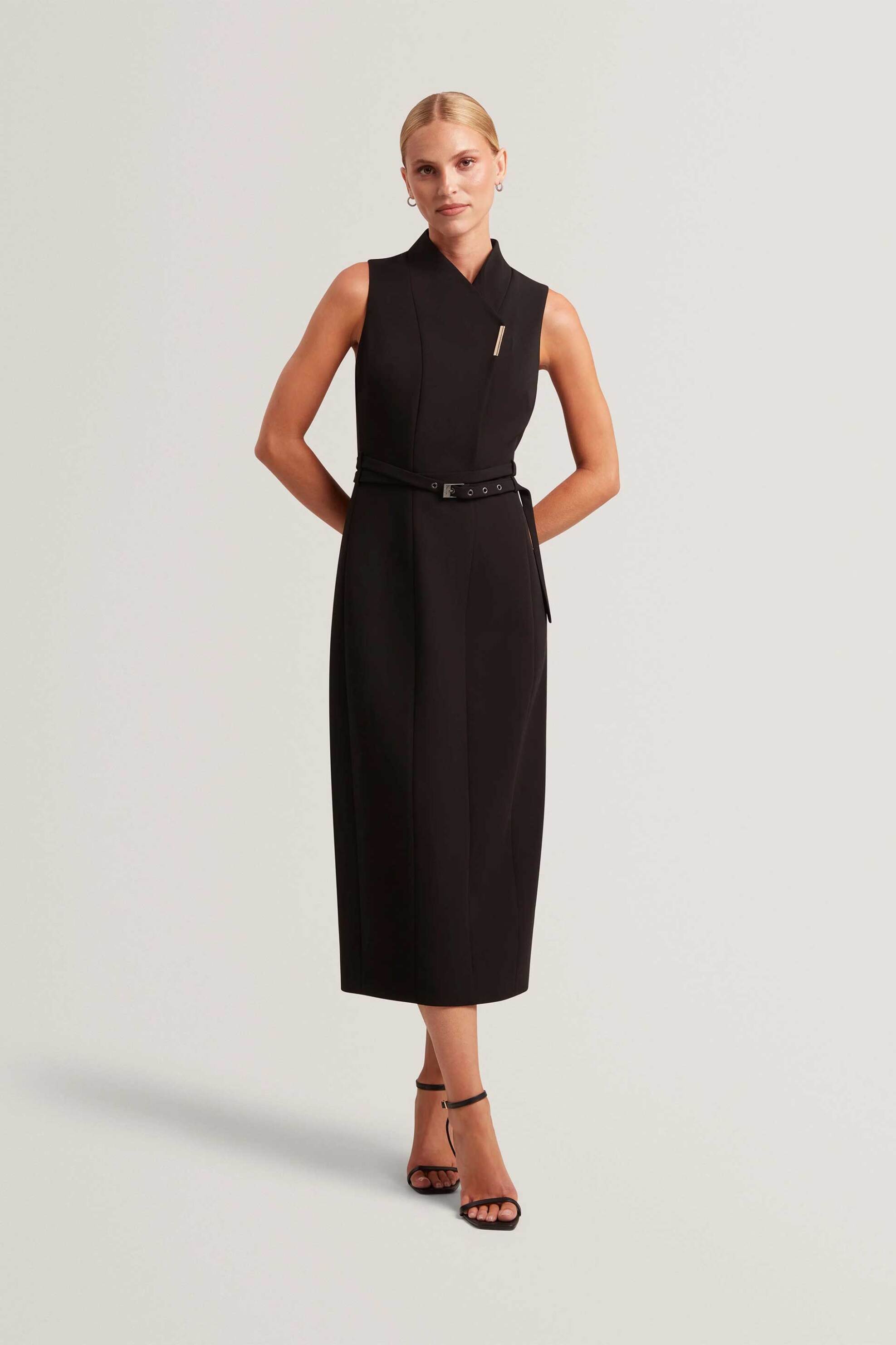 Ted Baker γυναικείο midi φόρεμα αμάνικο "Hanlied"