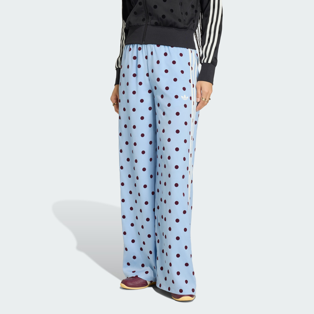 SATIN POLKA DOTS WIDE LEG PANT