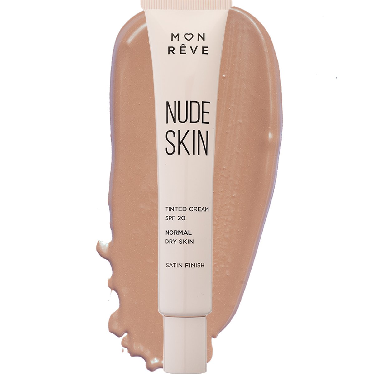 Mon Reve Nude Skin Normal to Dry Skin Satin Finish Spf20 Tinted Cream Κρέμα Προσώπου με Χρώμα Μεσαίας Προστασίας που Εξομοιώνει τον Τόνο του Δέρματος & Καλύπτει Ελαφρές Ατέλειες 30ml - No 103 Dark