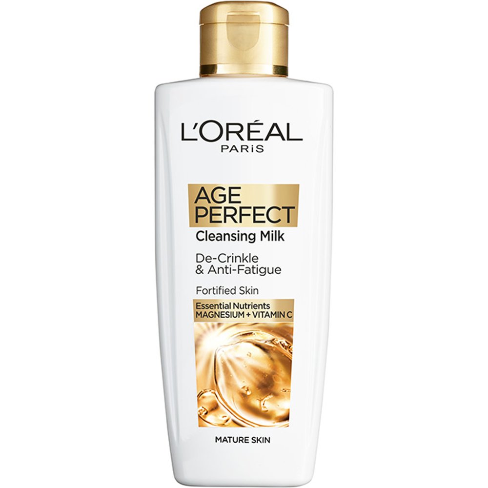 L'Oreal Paris Age Perfect Classic Θρεπτικό Γαλάκτωμα Καθαρισμού Προσώπου με Μαγνήσιο & Βιταμίνη C για Ενδυνάμωση της Ώριμης Επιδερμίδας 200ml