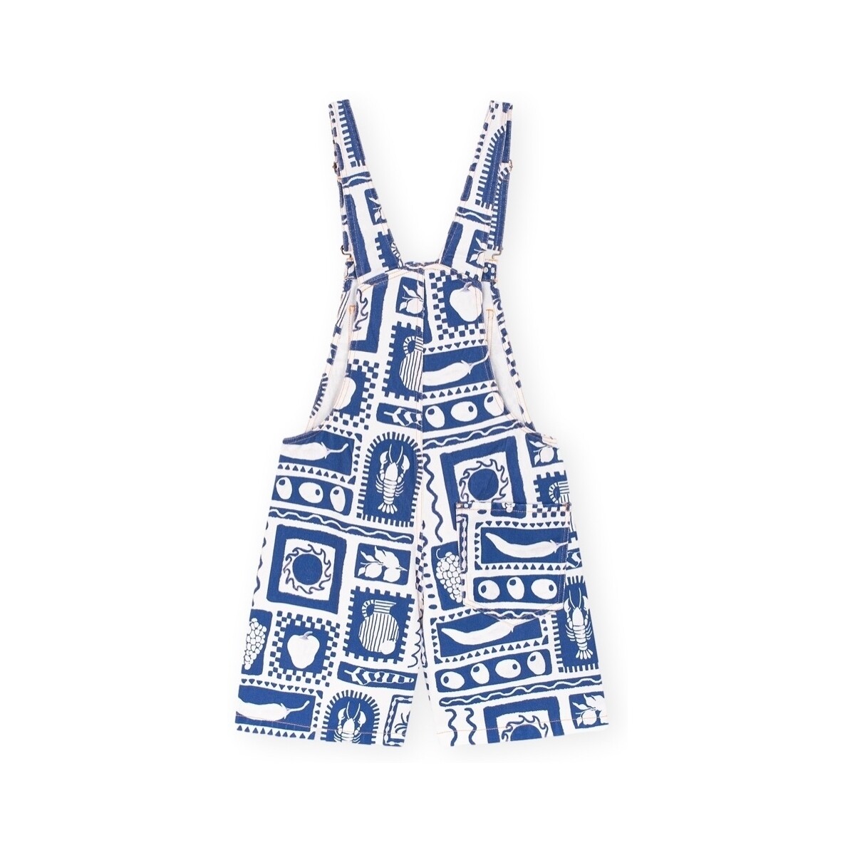 Ολόσωμες φόρμα Favorite People Positano Overalls - Blue/White