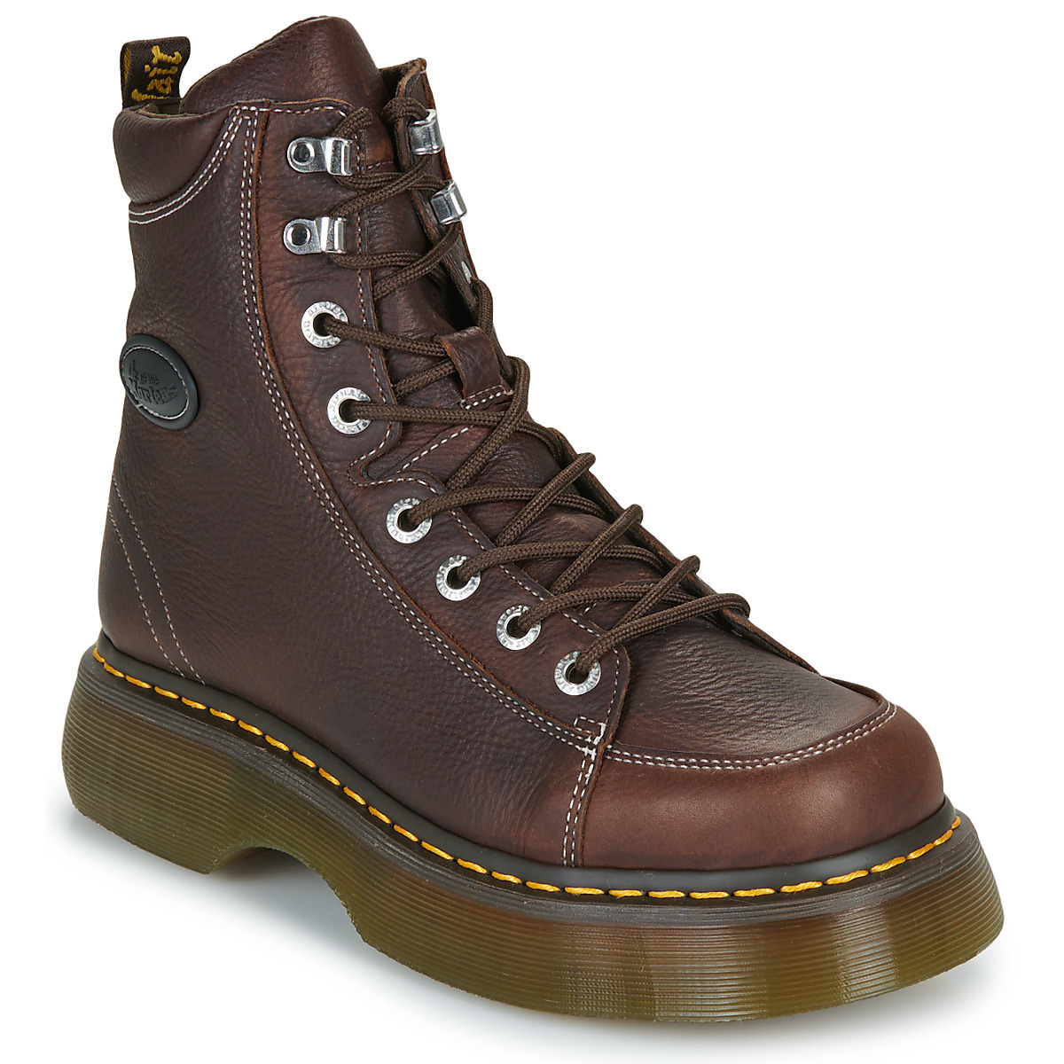 Μπότες Dr. Martens BUZZ 8 EYE BOOT DARK BROWN GRIZZLY