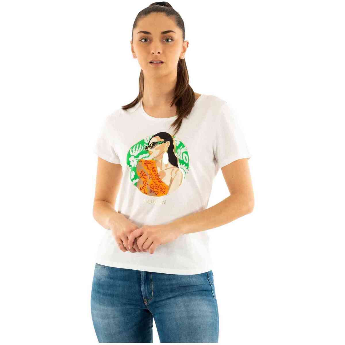 T-shirt με κοντά μανίκια Morgan 410303200011