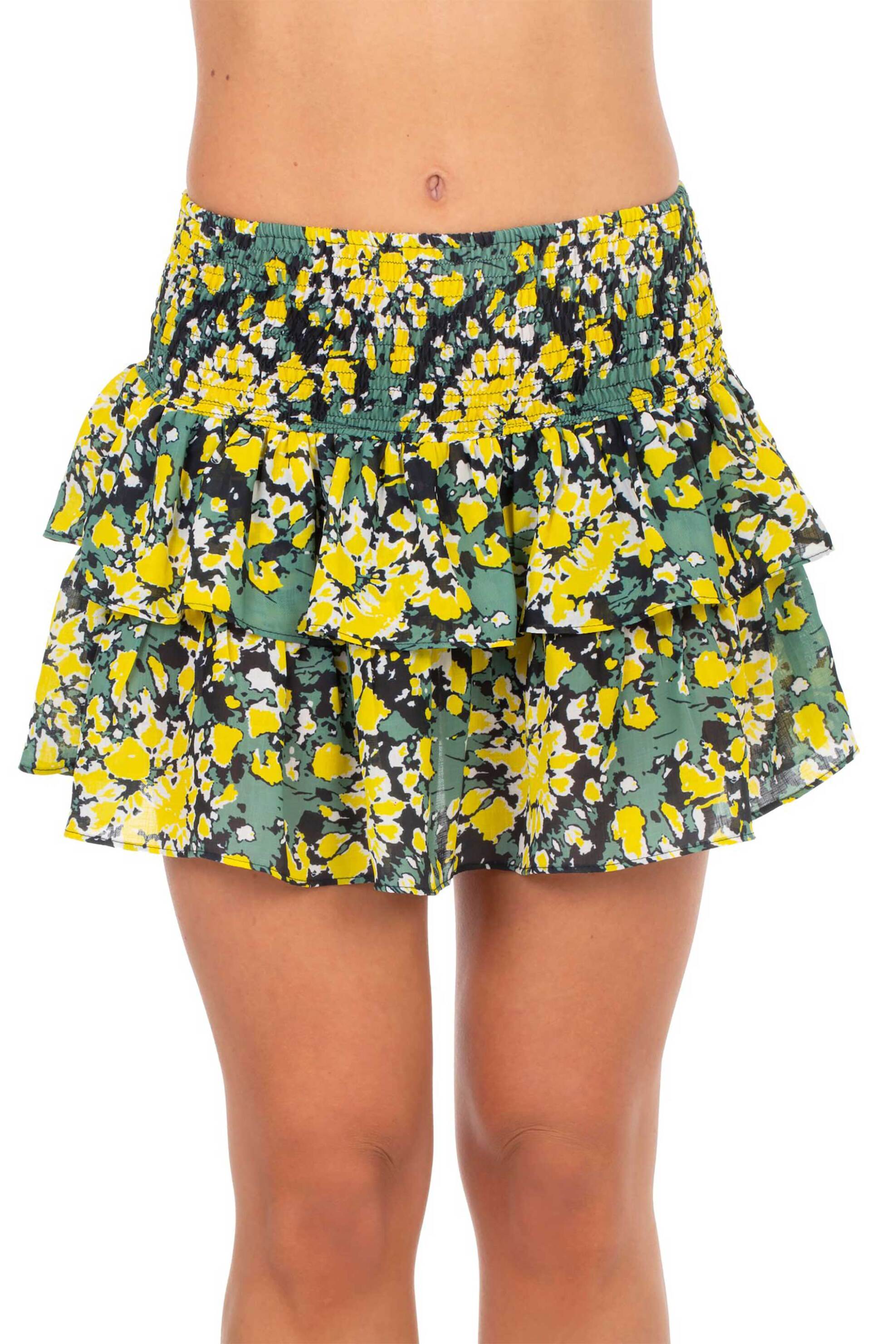 Emmanuela γυναικεία mini φούστα με floral print "Angel" | S
