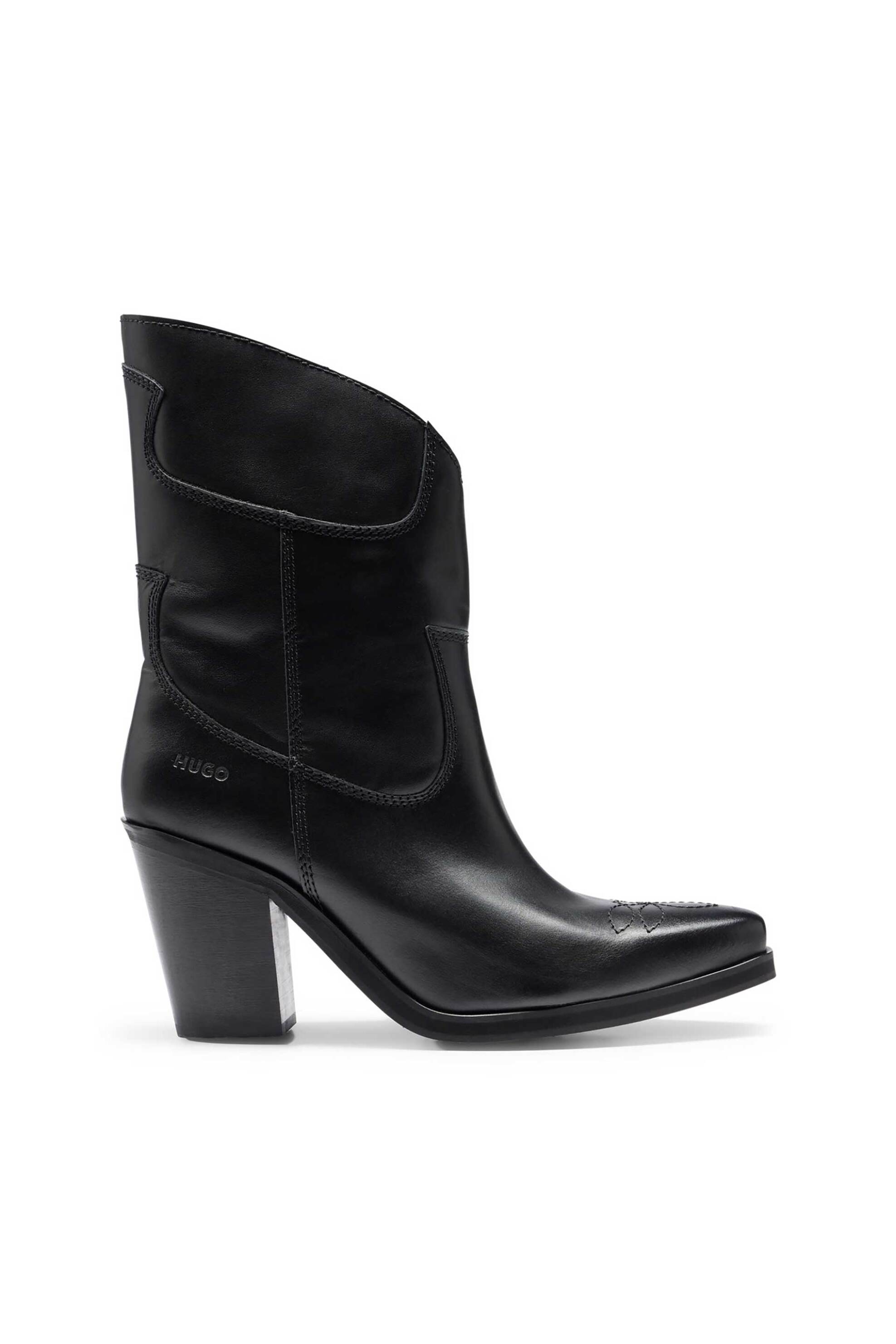 Hugo Boss γυναικείες δερμάτινες μπότες "Mileyheel"